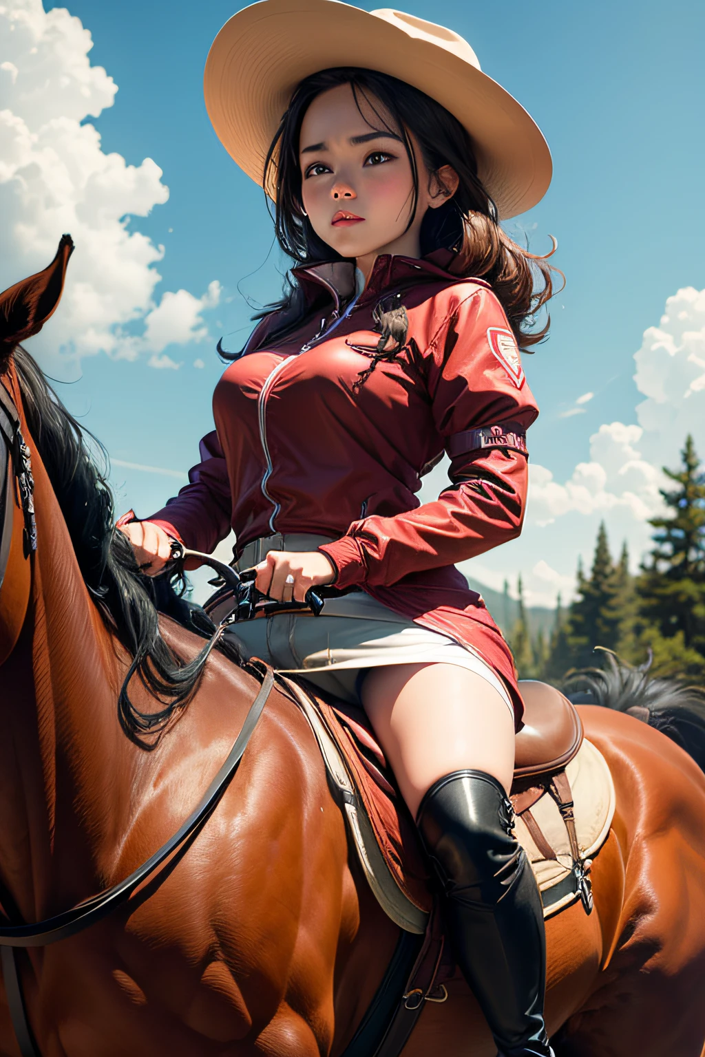 girl on horse, having heart attack