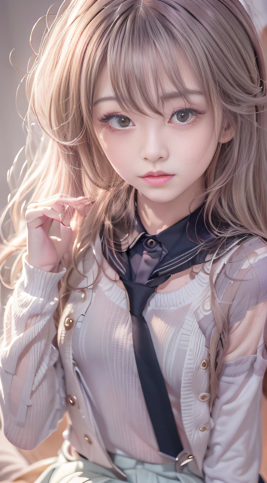 Portable Wallpapers,Super beautiful photo，Red Eyes，FULL ANATOMY,Woman like a goddess，Highly detailed background，Realistic，hyperdetailed face，super detailed skin，Detailed beautiful face and eyes，retinas, masutepiece, ccurate, Anatomically correct,Tsurime, Textured skin, Super Detail, high details, High quality, awardwinning, Best Quality, hight resolution, 8K,ultimate beauty girl, BREAK,Close up of girl in dress and shirt, loose coat collar sailor uniform, thin head,magical school student uniform, japanese girl school uniform,, Cute dress, katelynn mini cute style, dressed with long fluent clothes, School uniform, magic school uniform, black and white clothes, Stylish dress, school girl in gothic dress, Black Quick, Elegant clothes,((small tits:1.7,Thin leg,skinny thigh:1.4)),slim figure,extremely detailed eye and face、beatiful detailed eyes,Tsurime,Beautiful skins,The brilliance of details、The skirt is ironed、No wrinkles，((smooth hair，detailed hairs，Very fine hairs))，(Knee-length skirt:1.7),1girl in,Thin leg,Beautiful legs,独奏,Wearing underwear,Smaller face,realistic facial expression,(Face to feel:1.6),Enchanted,Raw photo of pale skin,Shyness,Longing for love,((Cool color makeup，Lowered eyebrows、Whitening effect，thin and thin eyebrows，((Ephemeral Girl，A look tinged with joy))，Very soft lighting，Eight-headed body，light glow，Expro II，Lens Flare，Sharpen，cinematic shadow,Changing the time zone when shooting.，School route and my room，Kantai Collection Style