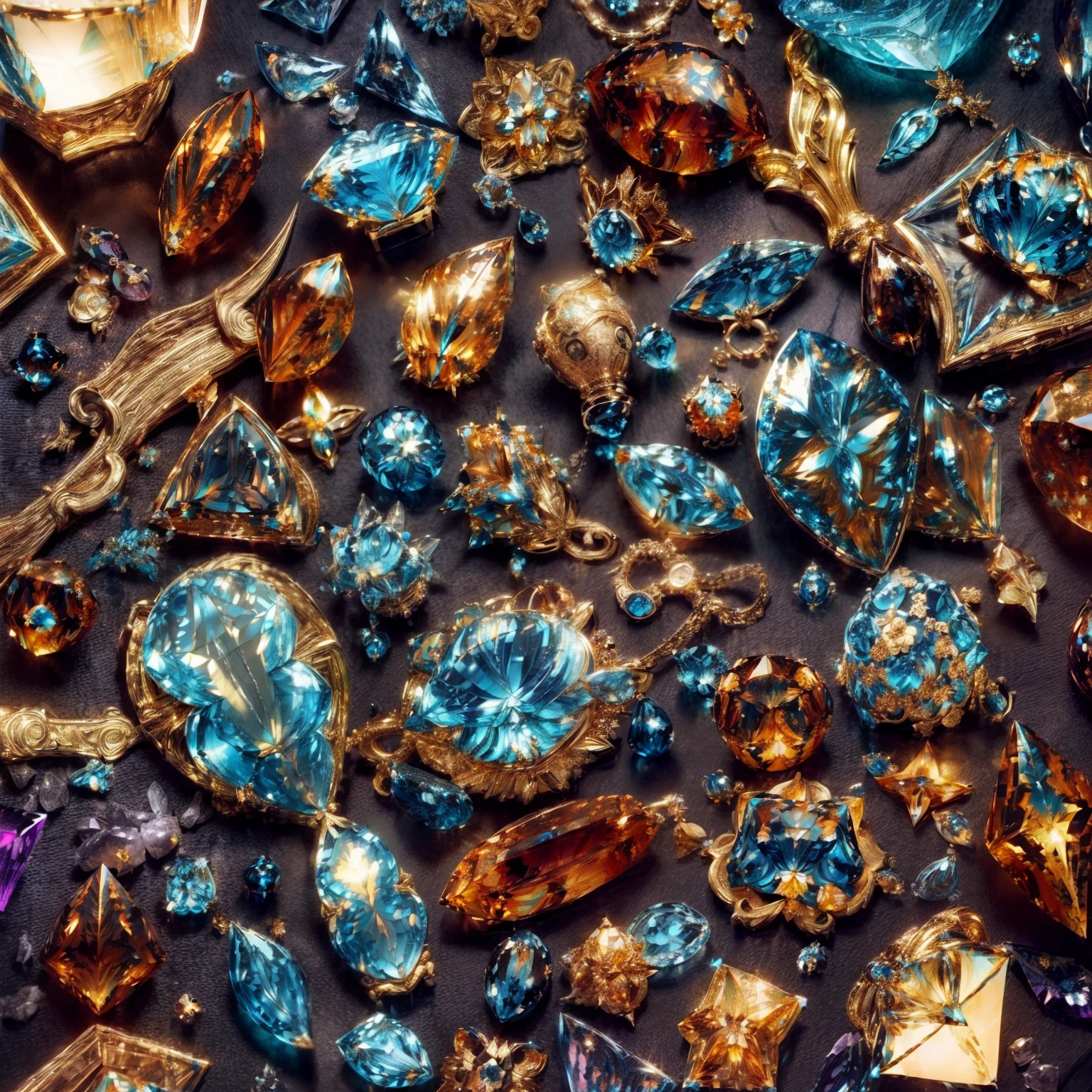 (iron man style:1.6),(Full Focus:2),(Everything is laid out in a display case:1.3),(magic item|Colorful gemstones|SakuraNS|Printed silk products|medal|ore|obsidian|pearls|Emeraude|white jade|amethyst|sapphires|Gold products|Silver products|Purple gold|Magical jewelry|antiquarian|Red Jewel|Orange gemstones|Blue gemstones|topaz|:2),Magic symbols,Magic light particle effect,High-tech luxury, High-value jewelry,,High-value metals,luxury goods,Puzzles are prohibited, Detailed and complex background, glittery, reflective light, hyper HD, Award-Awarded, A high resolution, High detail, Chiaroscuro, Cinematic lighting, Masterpiece, Ray traching,structurally correct, Super detail, High quality, High details, Best quality, 16k,diamonds on the words NIIKA
