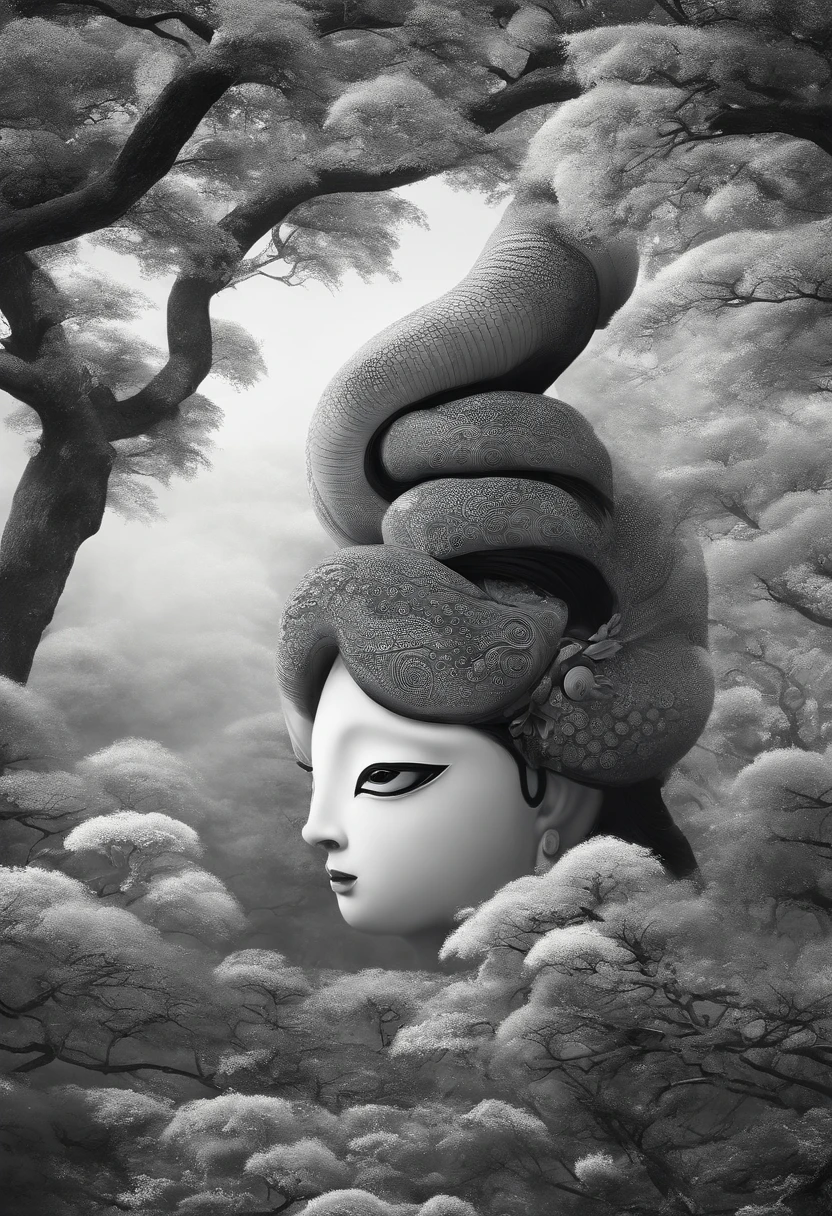 imagem preto e branco coelho, uzumaki