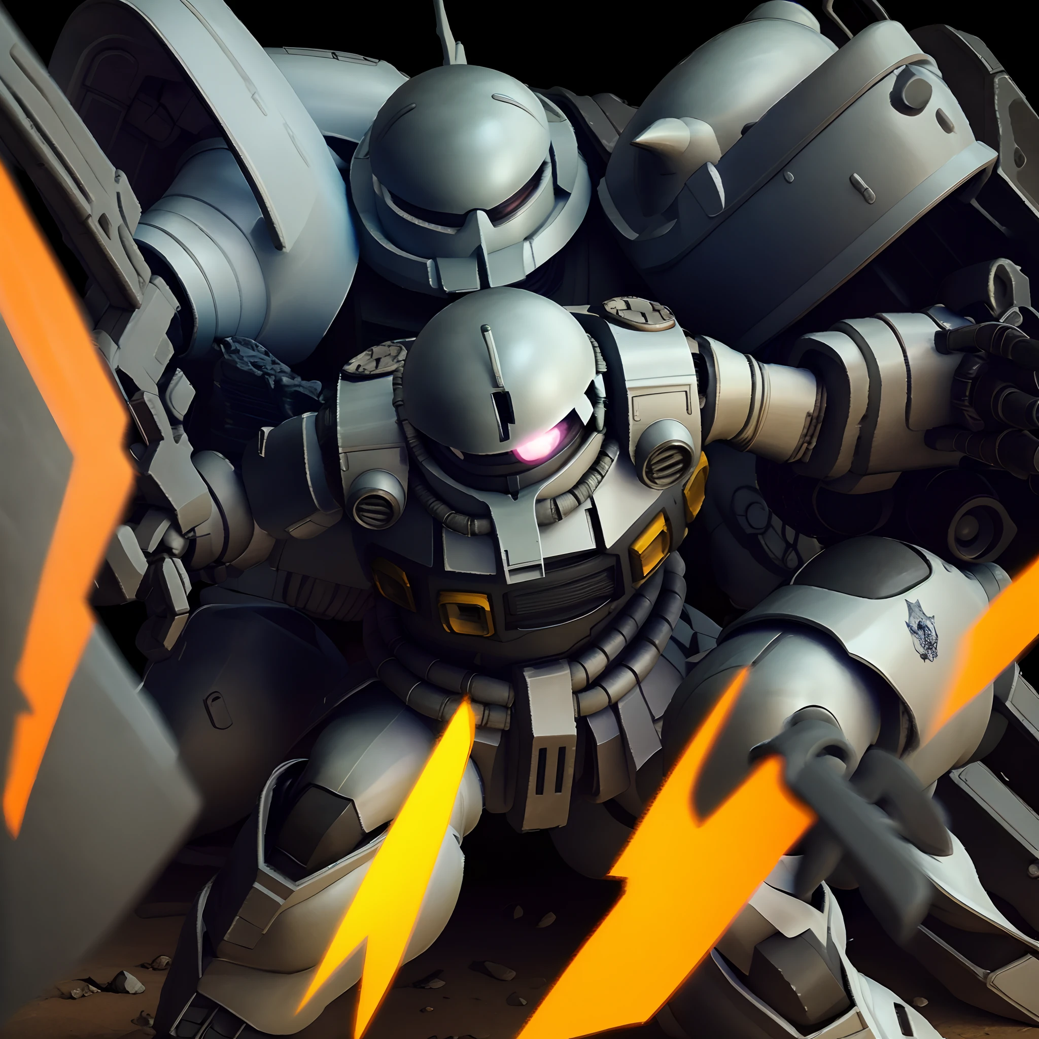 battlefield,giant robot,soldiers,explosions,smoke,dust,damage,destruction,wreckage,fire,crumbling buildings,ruins,dark clouds,menacing atmosphere,war-torn city,military machines,mechanical parts,scorching heat,flaming wreckage,gunfire,laser beams,missiles,debris,flying debris,chaos,fighting,hostilities,invasion,conquest,struggle,defiance,counterattack,strong resistance,fierce battles,decisive victory,glorious triumph,martial victory,heroic struggle,desperate defense,daring escape,victory or death,battle cries,fury,bravery,sacrifice,leadership,loyalty,honor,valor,heroism,zeal,indomitable spirit [mecha],[mecha]-[mecha],zeon forces,dominance,combat strategies,tactical maneuvers,war tactics,guerrilla warfare,terrain advantage,tank units,artillery,air support,warships,nuclear weapons,ultimate weapon,dangerous,deadly,battle-hardened,superior technology,advantageous position,unstoppable force,tide of battle,heroes of war,battle scars,evacuation.