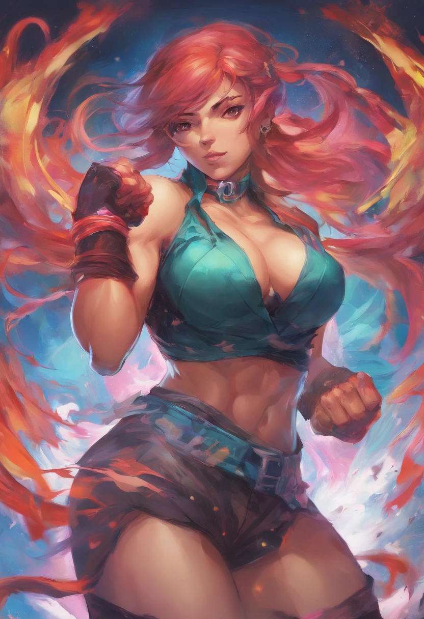 (masterpiece, top quality, best quality, official art, beautiful and aesthetic:1.2), (1girl:1.3), extreme detailed,(fractal art:1.3),colorful,highest detailed big boobs legs spread out! You can see and