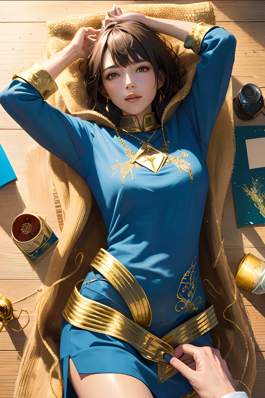 (​masterpiece、top-quality、top-quality、Official Art、Beautifully Aesthetic:1.2)、(1girl)、Extreme Details、colourfull、highestdetailed、Official Art、Unity 8k壁纸、ultra-detailliert、Beautifully Aesthetic、Beautiful fece、​masterpiece、top-quality、(Zentangle、a Mandala、Tangles、entanglement)、Holy Light、gold foil、Gold leaf art、glitter drawing、PerfectNwsjMajmagic、((a pixie cut))