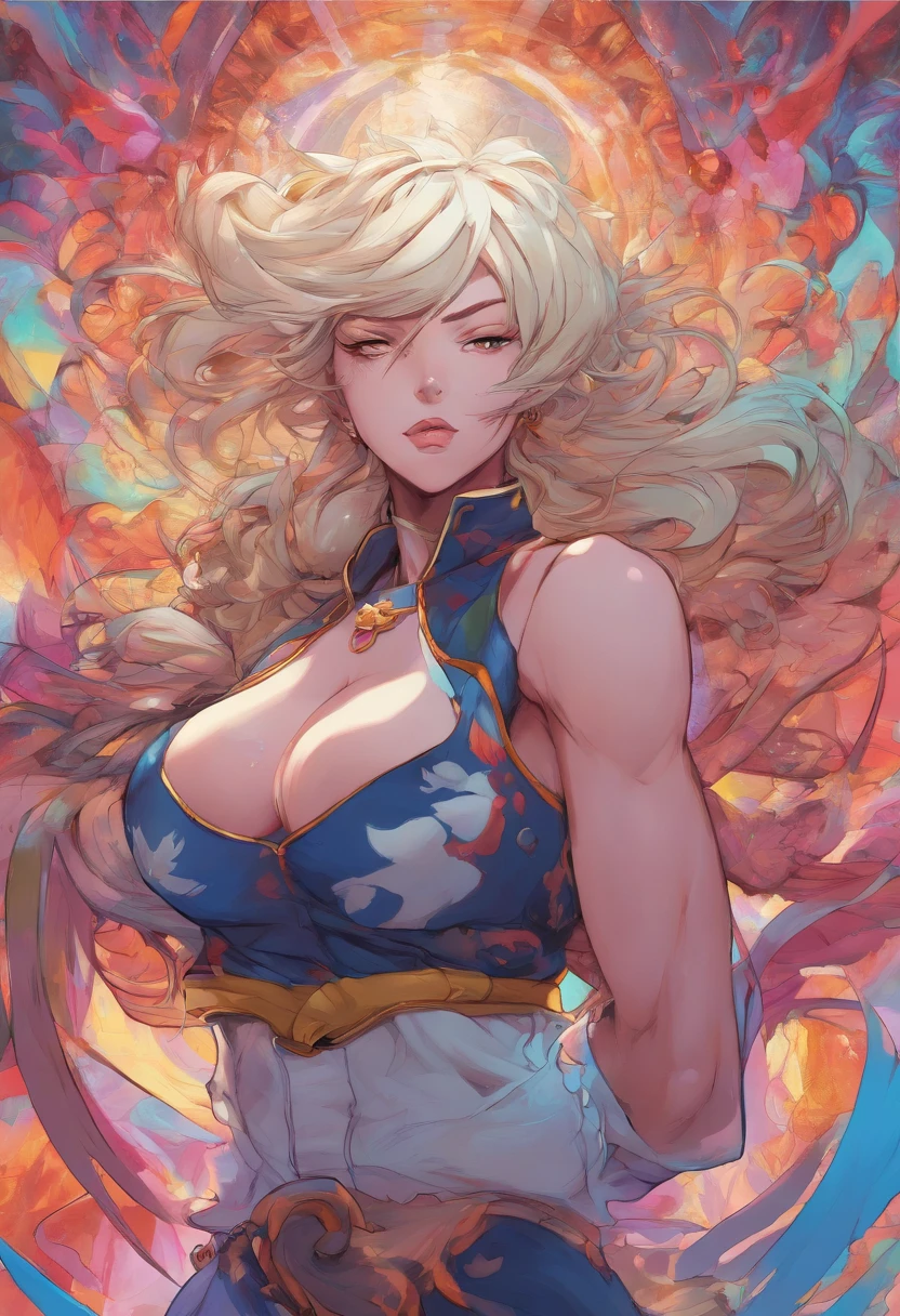 (masterpiece, top quality, best quality, official art, beautiful and aesthetic:1.2), (1girl:1.3), extreme detailed,(fractal art:1.3),colorful,highest detailed big boobs legs spread out! You can see pussy and the 2 niples