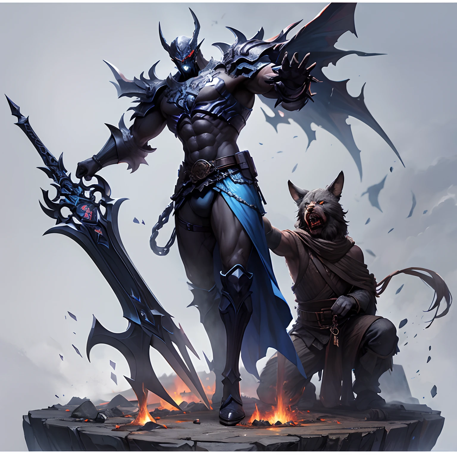 top-quality、strong con、Dark Fantasy、Have a powerful weapon、