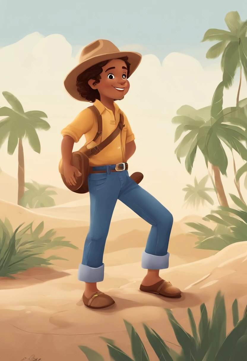 pequeno explorador bonito, in various poses and expressions against a white background, Children's book illustration style, simples, fofo, 6 anos, longos cabelos lisos com rabo de cavalo e franja, camisa de manga curta, jeans fotos , sem cinto, without a hat, sem livro, without glasses, sem mochila, (( linhas grossas, sem cor, fundo branco, dashes only))