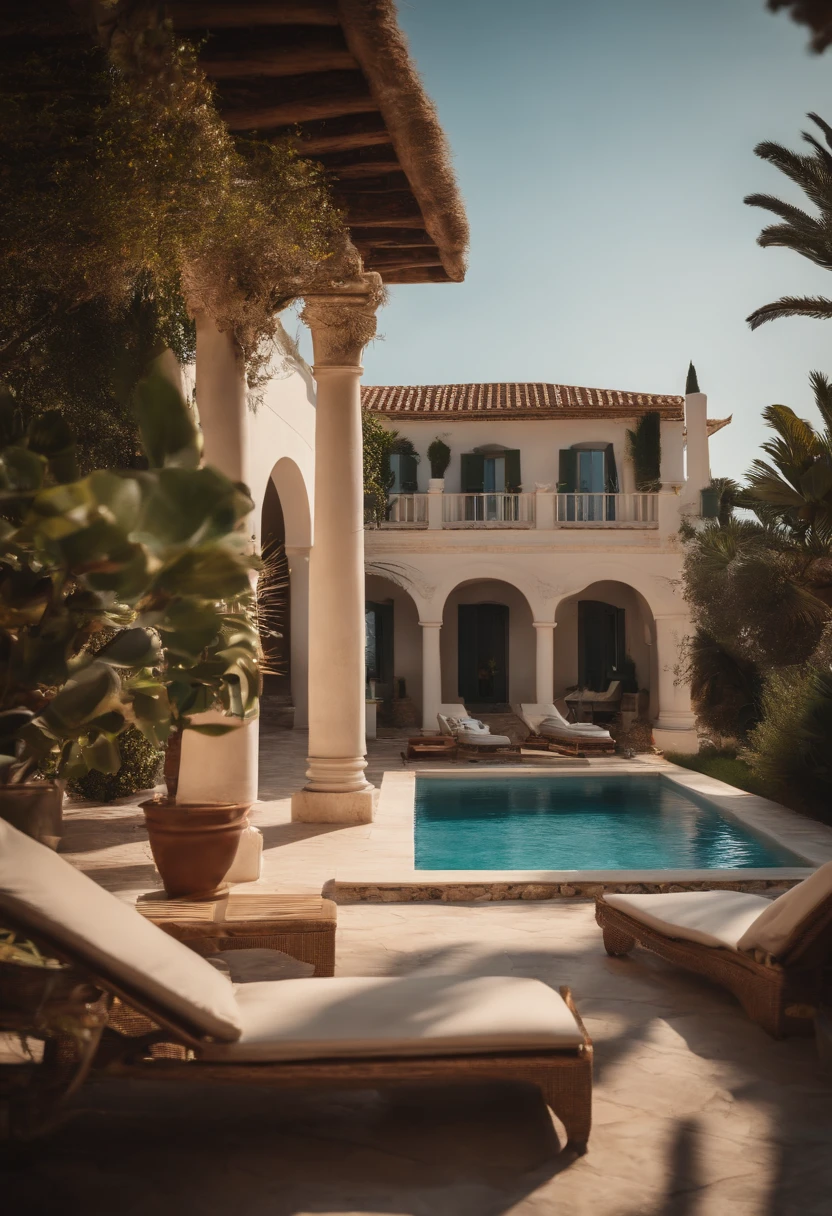 mediterrean villa tropical sea