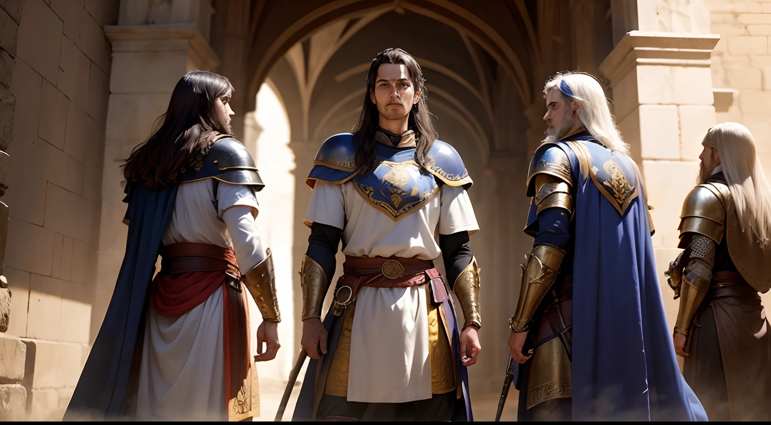 Five warriors of biblical times hidden group of three lords