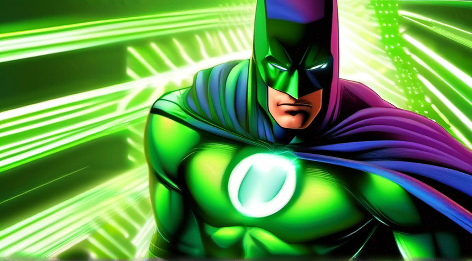 Fotorealista, designe de alta qualidade, detalhes definidos e nitidos, 8k, homem masculino jovem e bonito, imagem com o corpo inteiro, full body, lanterna verde, rosto liso e sem pelos, cabelo na cor verde verde, olhos iluminados, anel do poder com energia verde, Hero mask covering eyes, green superhero costume, personagem lanterna verde, DC comics, Superhero, rosto com imagem definida, Full body flying in space, green lighting, fundo do espaco com planetas e estrelas --auto