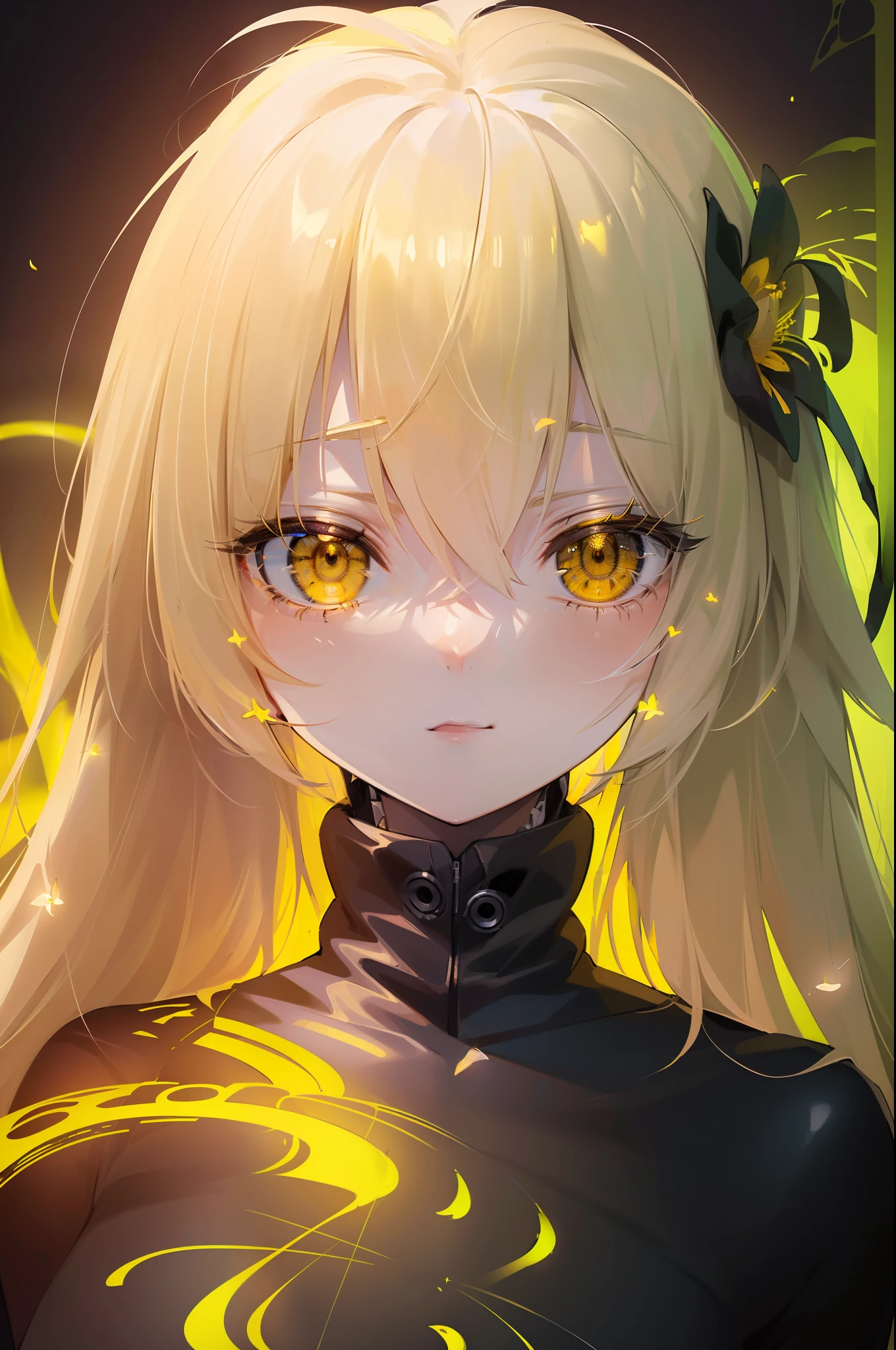 (extremely detailed CG unity 8k wallpaper,masterpiece, best quality, ultra-detailed, beautiful detailed eyes:1.2),best illumination, (best shadow, an extremely delicate and beautiful, bloom),
1gril,solo,yellow eyes,yellow hair,
neon_woman