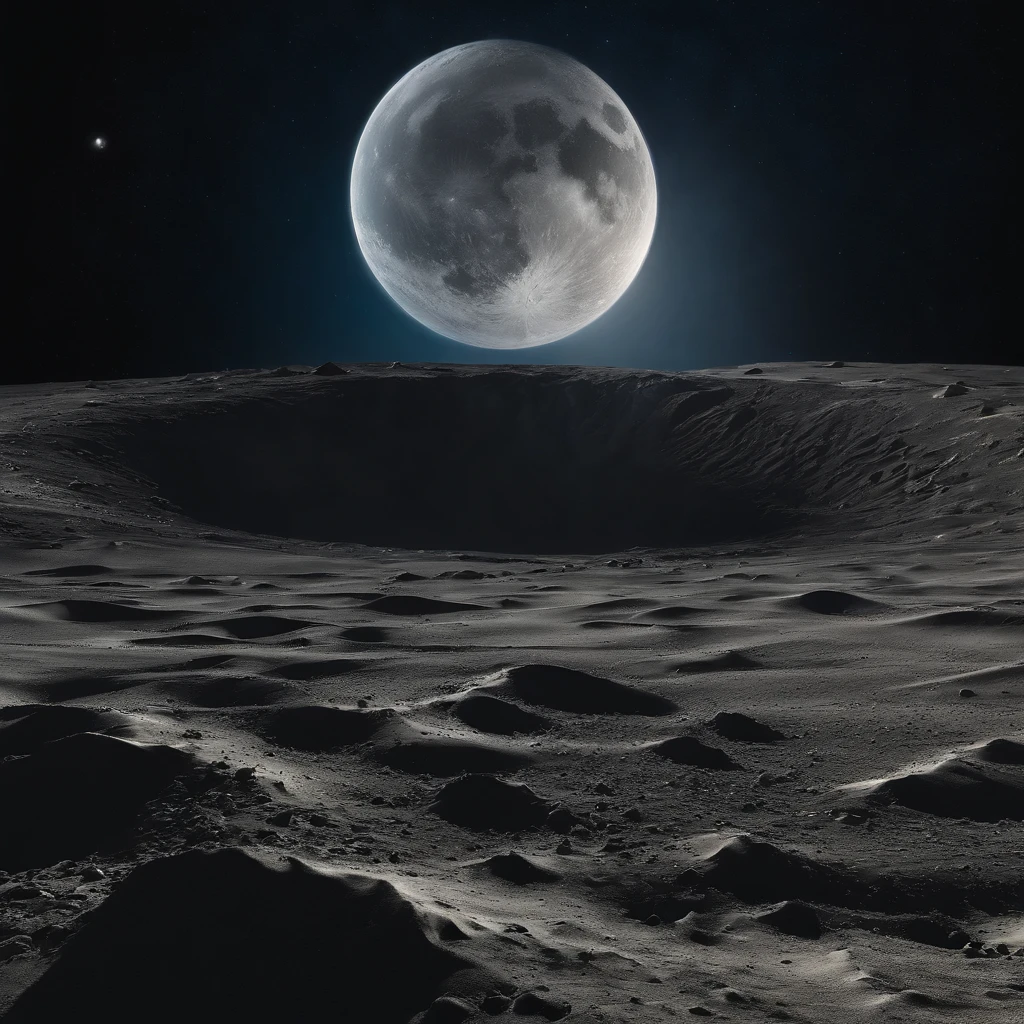 Master Parts、Superior Quality、superior image quality、The 8k quality、Beautiful pictures of the starry sky、magnifica、Arched Milky Way:1.25、Alafed view of Earth from the lunar surface:1.25, Lunar surface, space photo, on the moon, moon background, moon background, on the moon, Lunar soil, space photo, moonscape, Focus on the Moon, On Moon, Numerous craters, Seeing the Earth from the surface of the moon:1.9, big earth in the sky:1.9, Dark Blue Universe:1.9