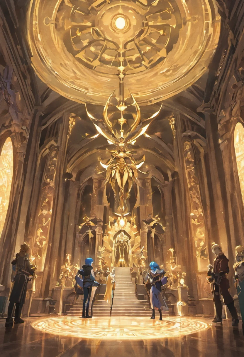 alien politic leaders, meeting, discuss, big castle hall, backgroud guardians