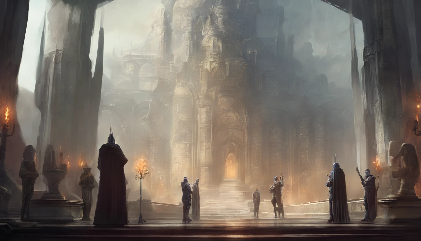 alien politic leaders, meeting, discuss, big castle hall, backgroud guardians
