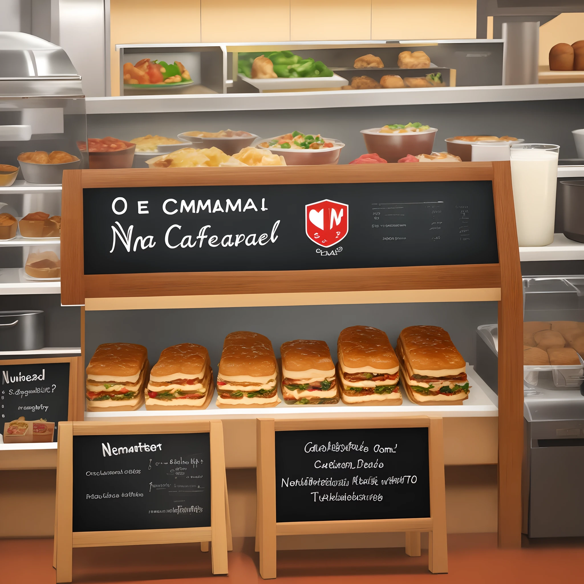 Logo de uma cafeteria com o nome nerfetari