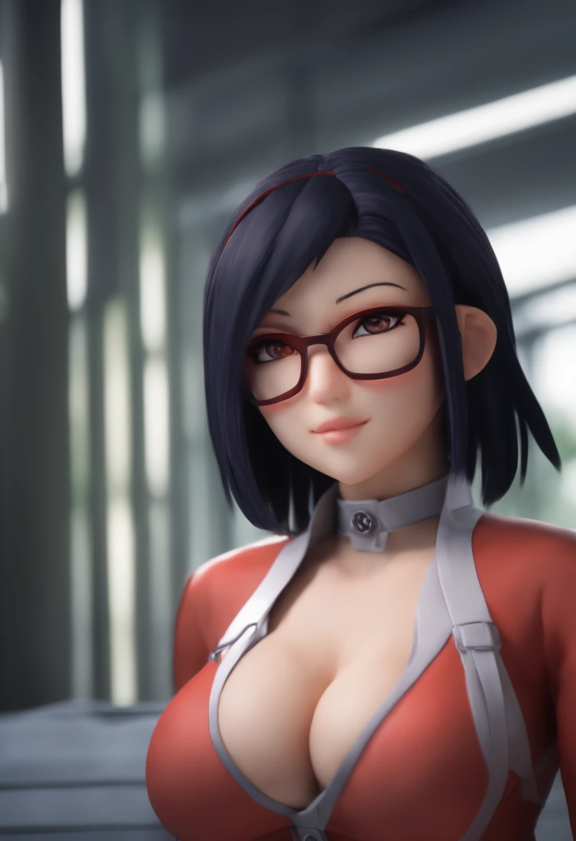 Photorealistic 3D Cartoon Hinata Hyuga wearing a strap on and fucking Sarada Uchiha