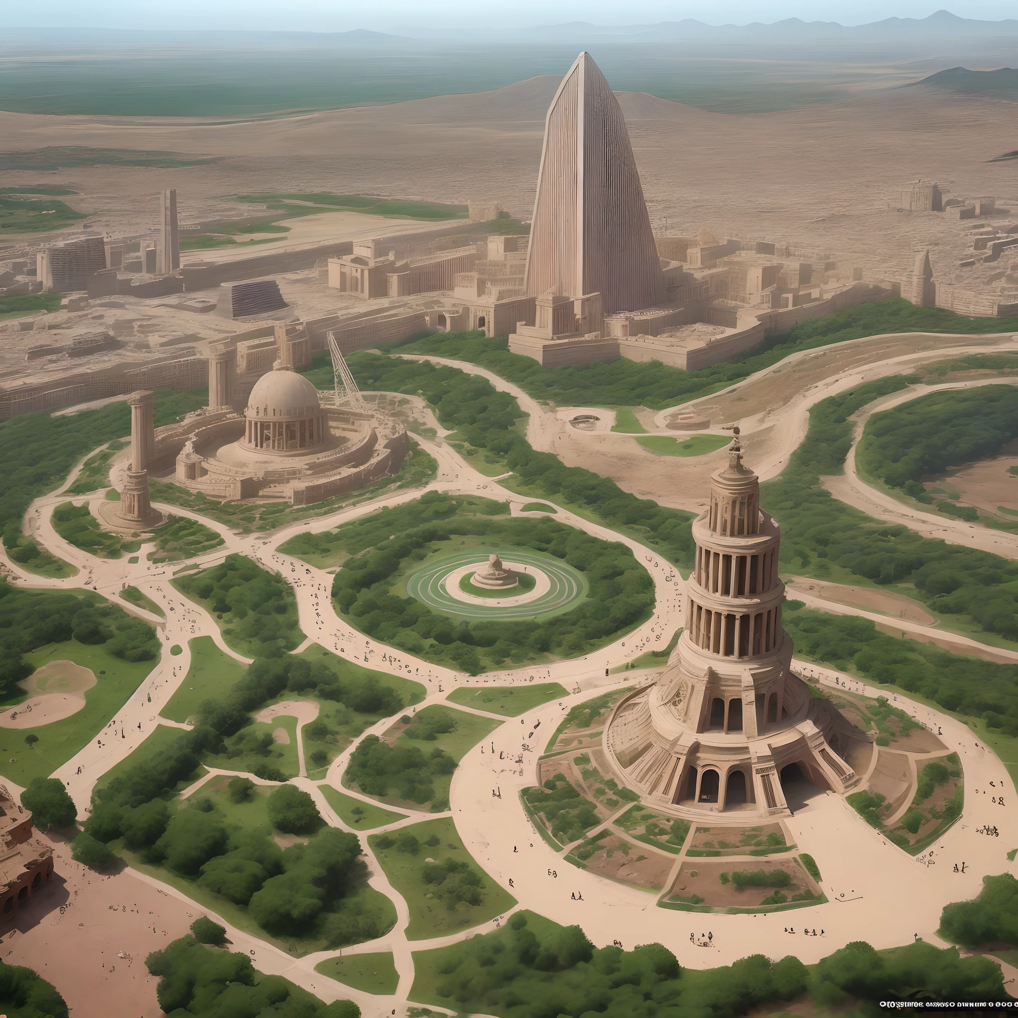Imagen de un parque de atracciones de china, Egipto, Roma y Grecia