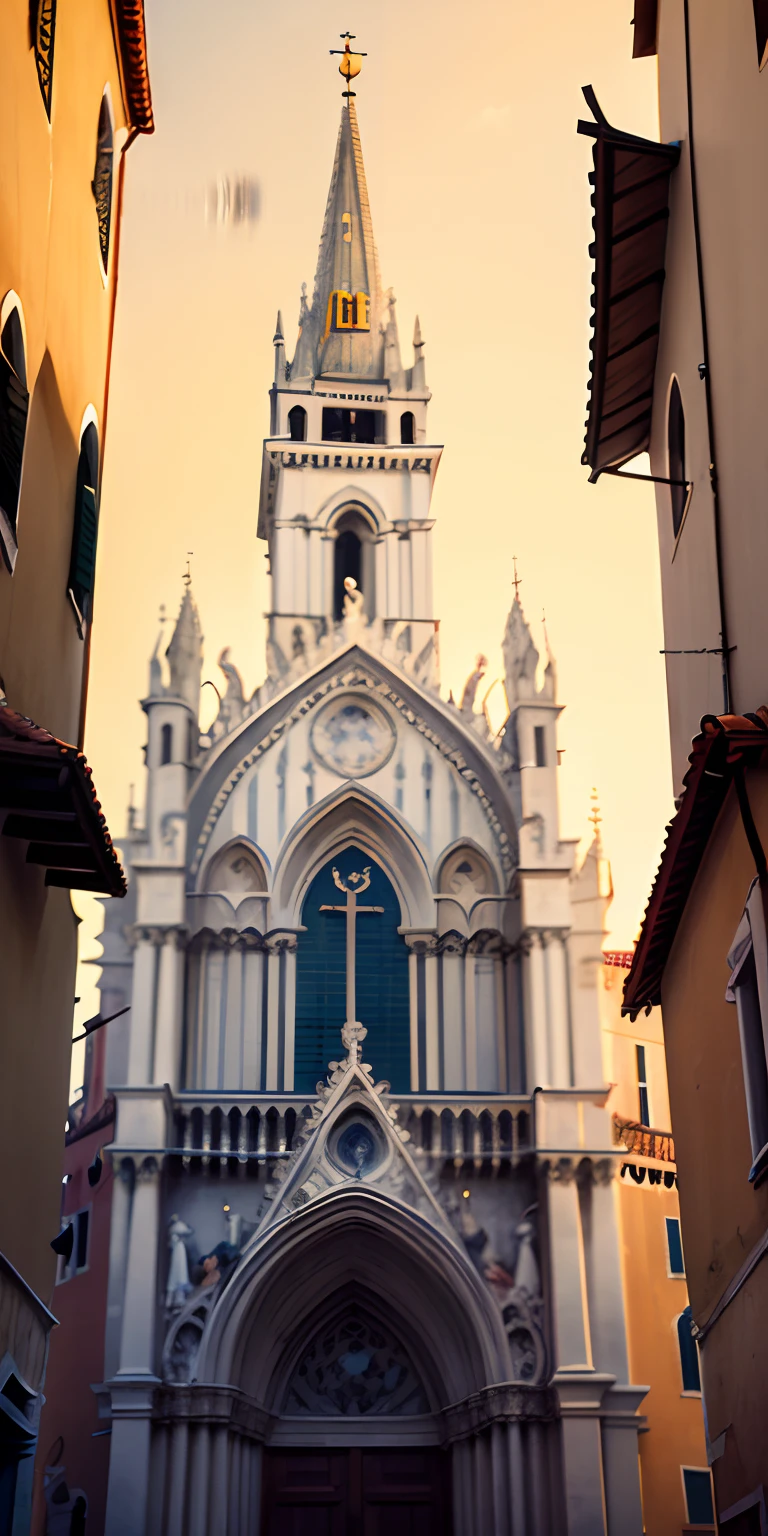 realisticlying、Angle from below the church in Venice, Italy