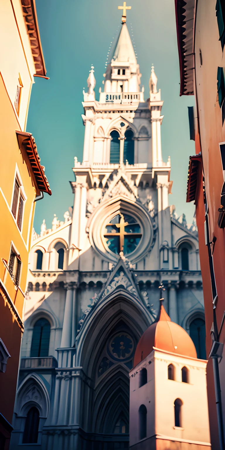 realisticlying、Angle from below the church in Venice, Italy