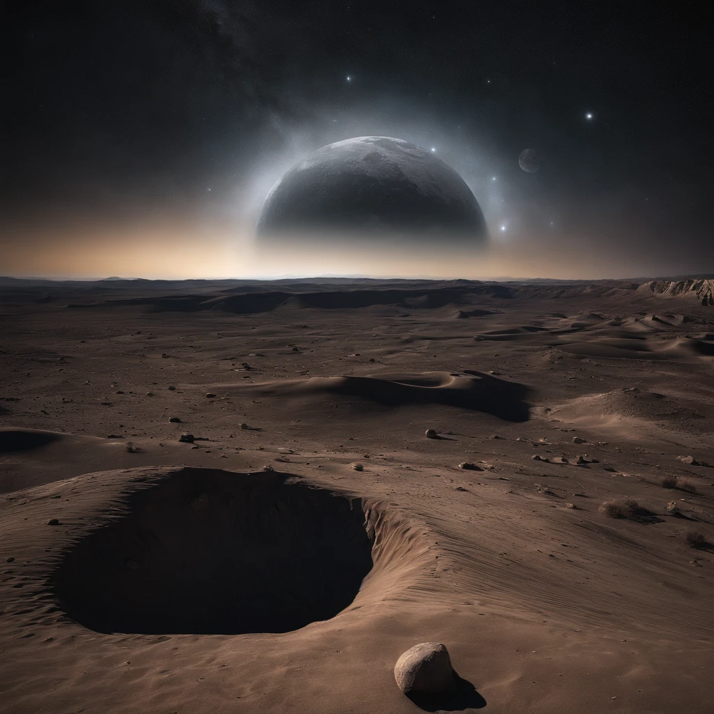 Master Parts、Superior Quality、superior image quality、The 8k quality、Beautiful pictures of the starry sky、magnifica、Arched Milky Way:1.9、Alafed view of Earth from the lunar surface:1.25, Lunar surface, space photo, on the moon, moon background, moon background, on the moon, Lunar soil, space photo, moonscape, Focus on the Moon, On Moon, Numerous craters, Seeing the Earth from the surface of the moon:1.9, big earth in the sky:1.9, Dark Blue Universe:1.9, Dome City:1.9