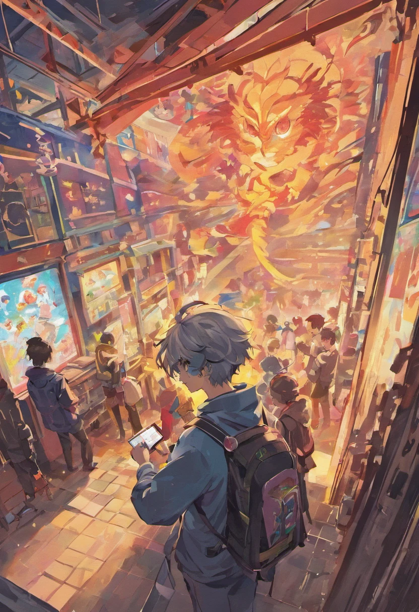 Boys use VR、AR、cameras、camera、Painting related elements、UAVs、mapping tools, etc,Good use of Chinese characters written on the screen accompanies you,plethora of colors,Excellent details,Head-wearing VR eyes
