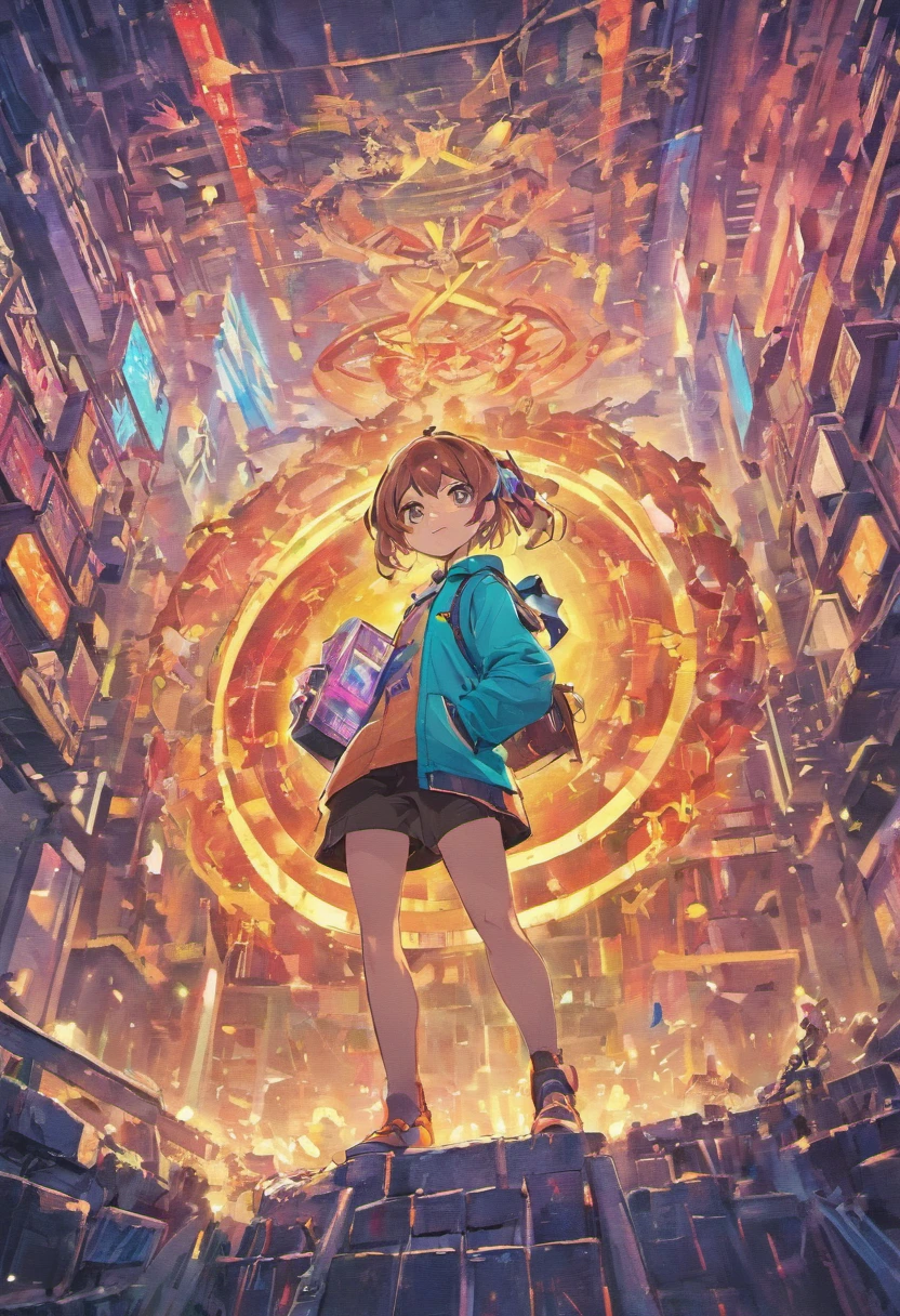 Boys use VR、AR、cameras、camera、Painting related elements、UAVs、mapping tools, etc,Good use of Chinese characters written on the screen accompanies you,plethora of colors,Excellent details,Head-wearing VR eyes
