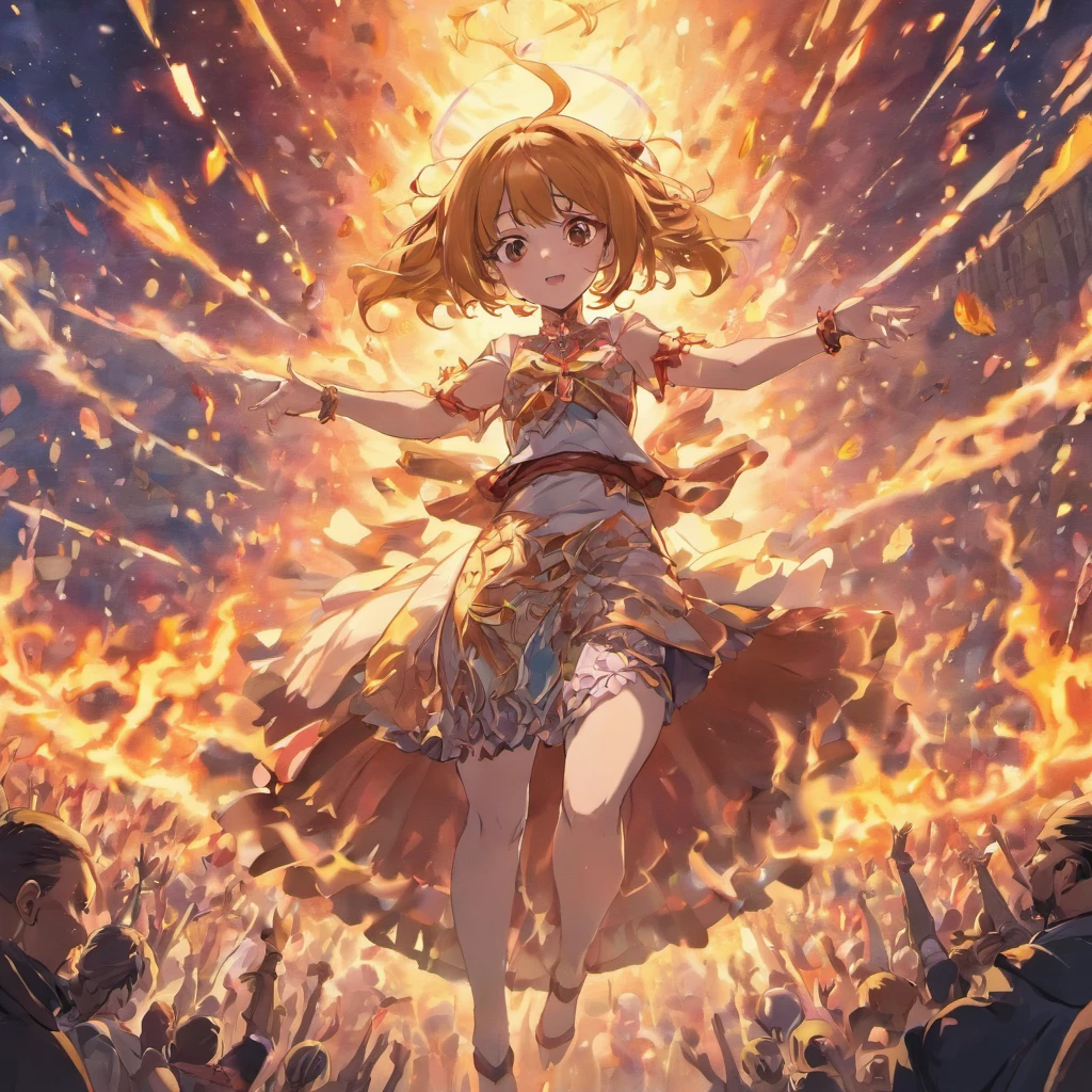 Crie uma imagem de um homem velho, of biblical times, com dois anjos o acompanhando, next to this man two beautiful young women and behind everyone, fireballs falling from the sky, destruindo uma cidade em chamas, essa imagem deve ser realista, como de cinema, cena de final dos tempos