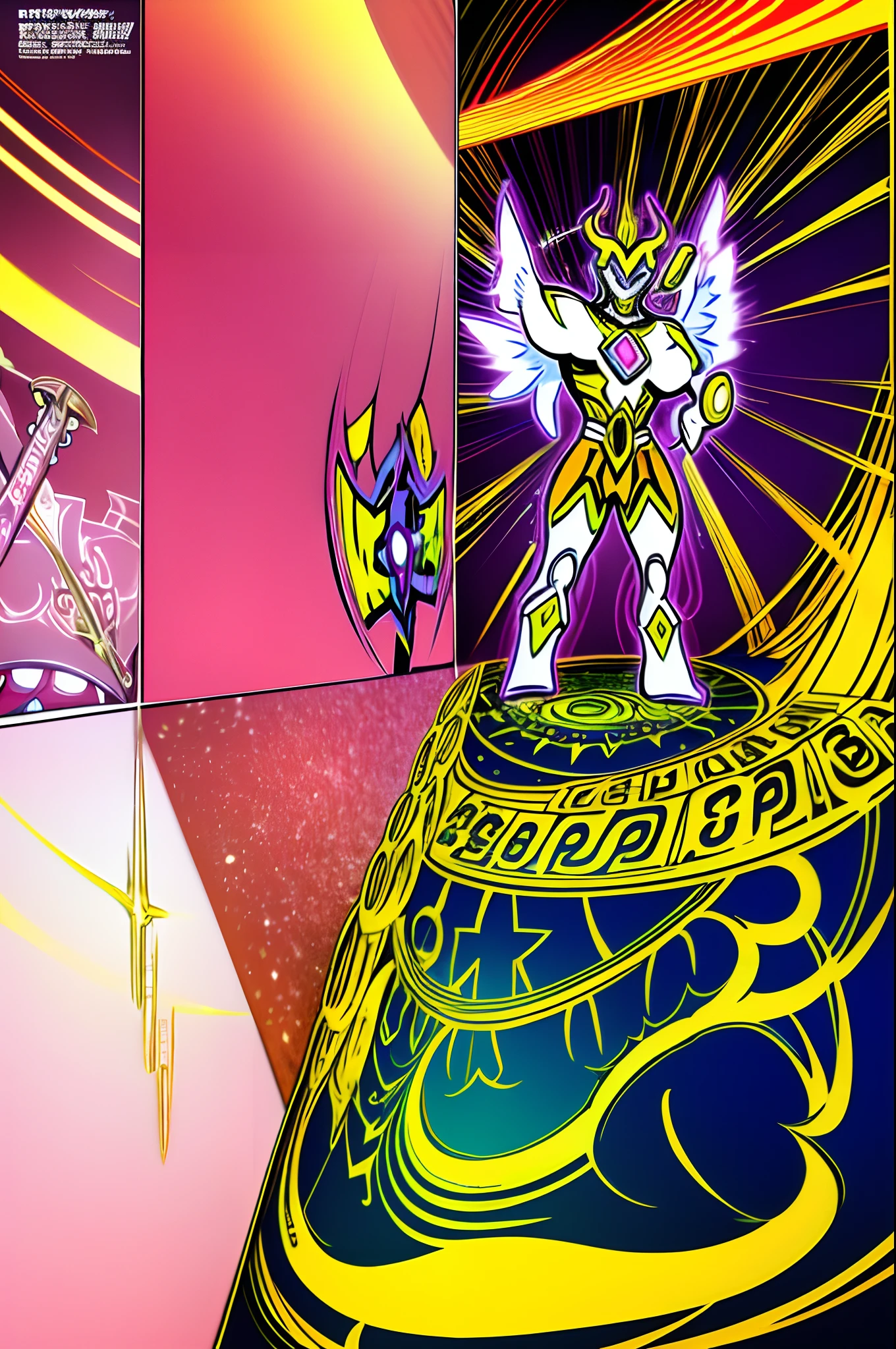 sentai ,, standing solo, weird, bizzare, angelic, divine, aura, celest