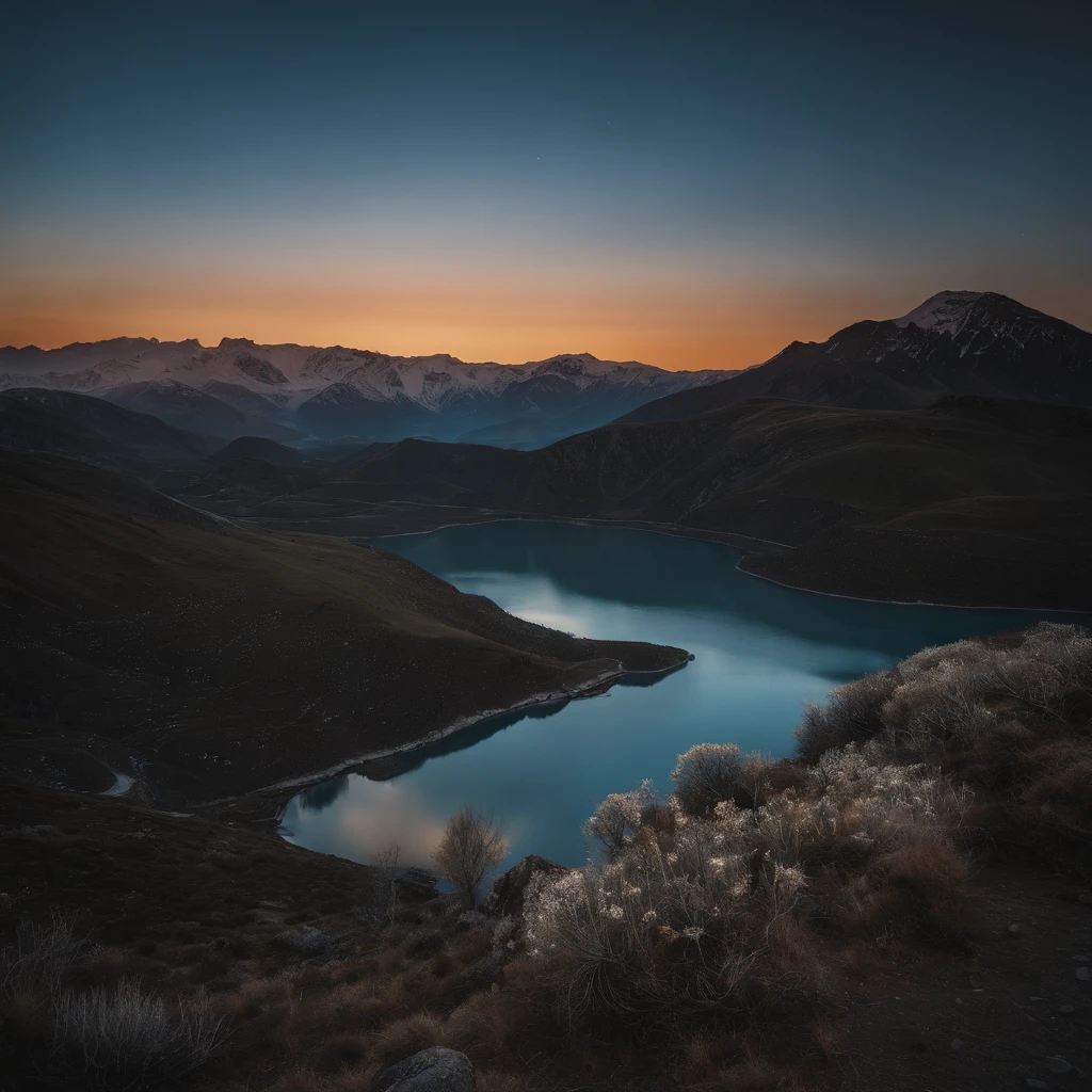Master Parts、Superior Quality、superior image quality、The 8k quality、Beautiful pictures of the starry sky、magnifica、Snowy Alps:1.9、Arched Milky Way:1.9、Blue glowing lake:1.9