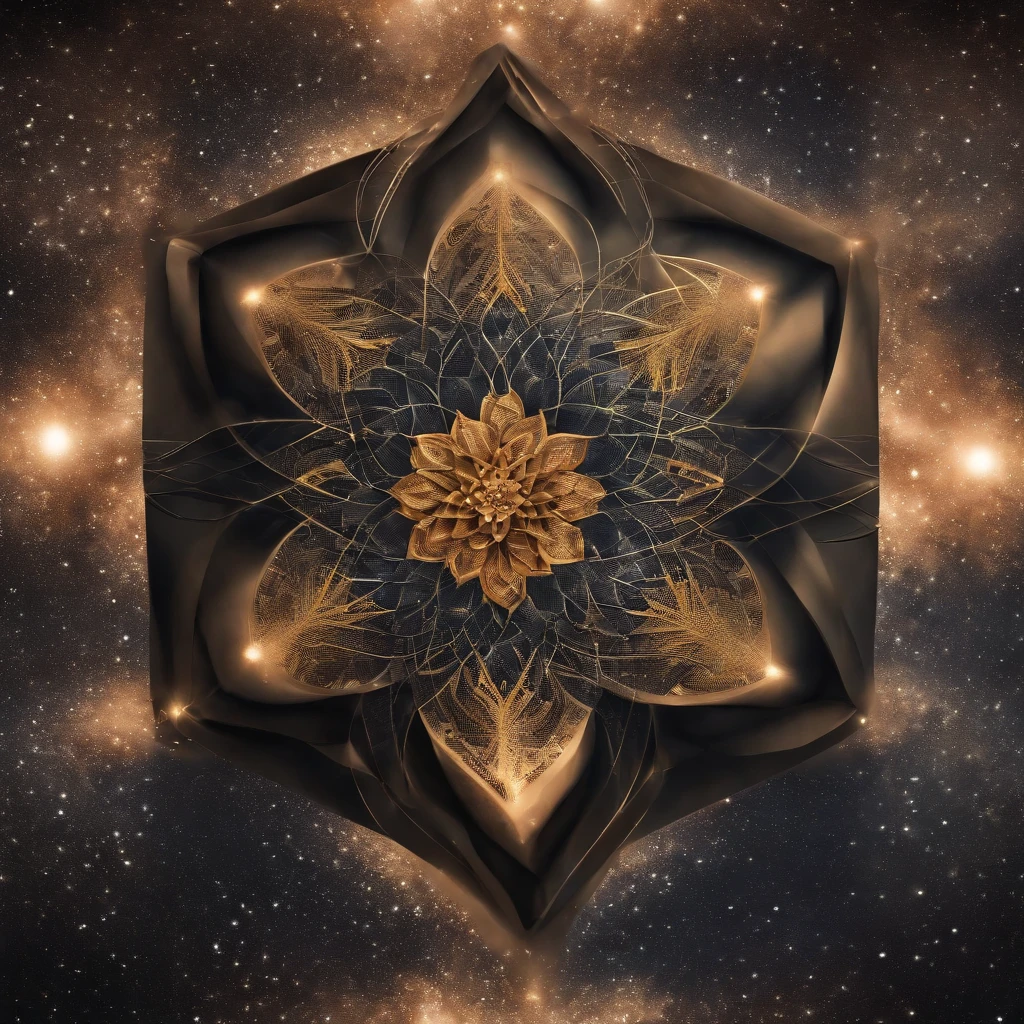 self-transcendence, sacred geometry, flower of life, ascension, mountain peak, merkaba