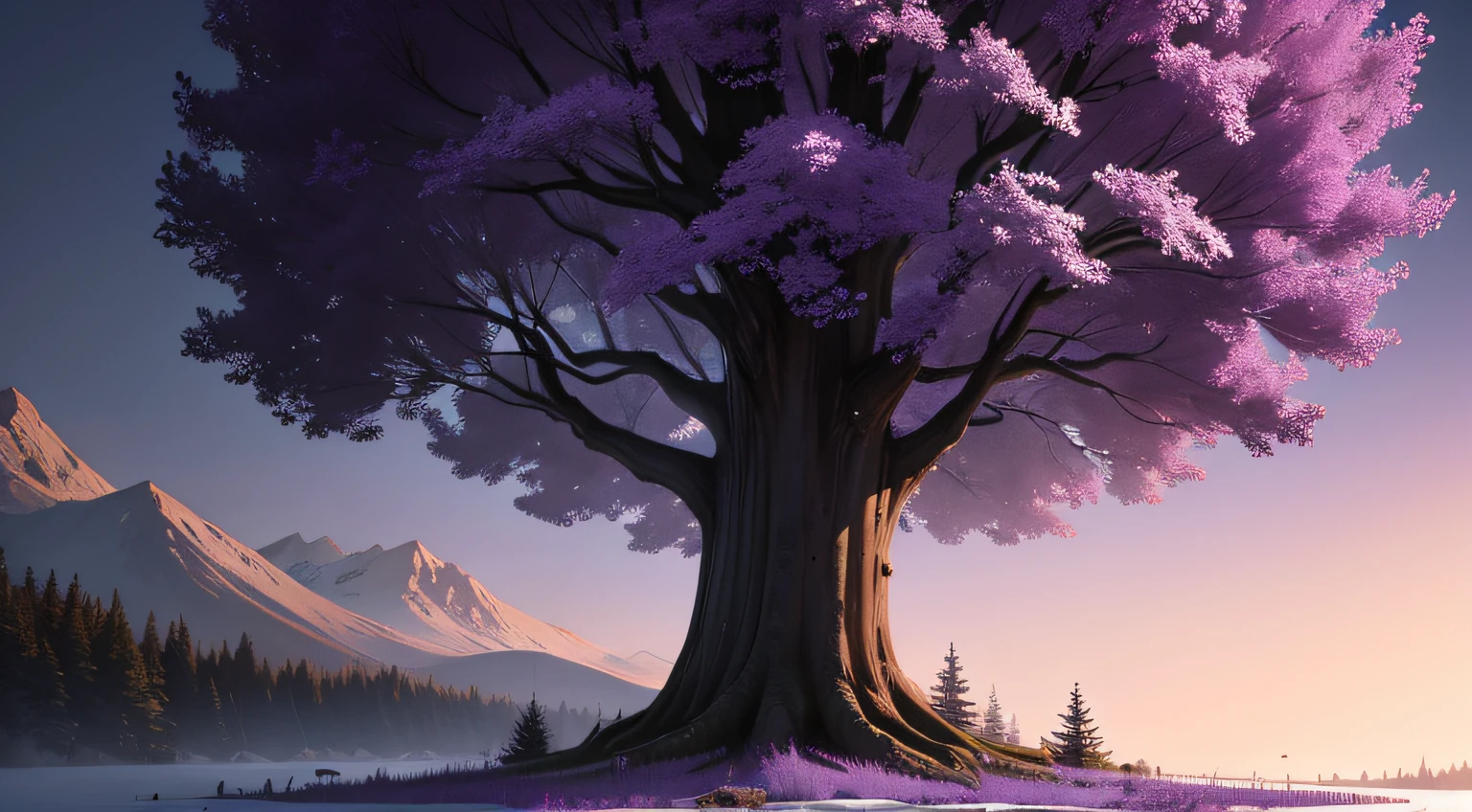 purple tree