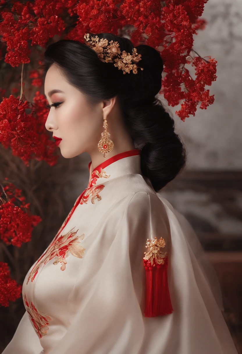 I want to design a logo。The trademark should be simple，And the word Nana should be included。Design the letter "N" to be slightly elongated，In a slim form that reflects the cheongsam，And "a" can be more rounded。 Consider placing "Nana" below or next to the outline of the cheongsam，Ensure tight integration with graphic elements。 Color Palette: Consider using classic red and black，Red represents Chinese culture，Black provides contrast between text and outlines。 Can be in some details(Such as letters or cheongsam buttons)Gold accents are introduced，Add a touch of luxury。