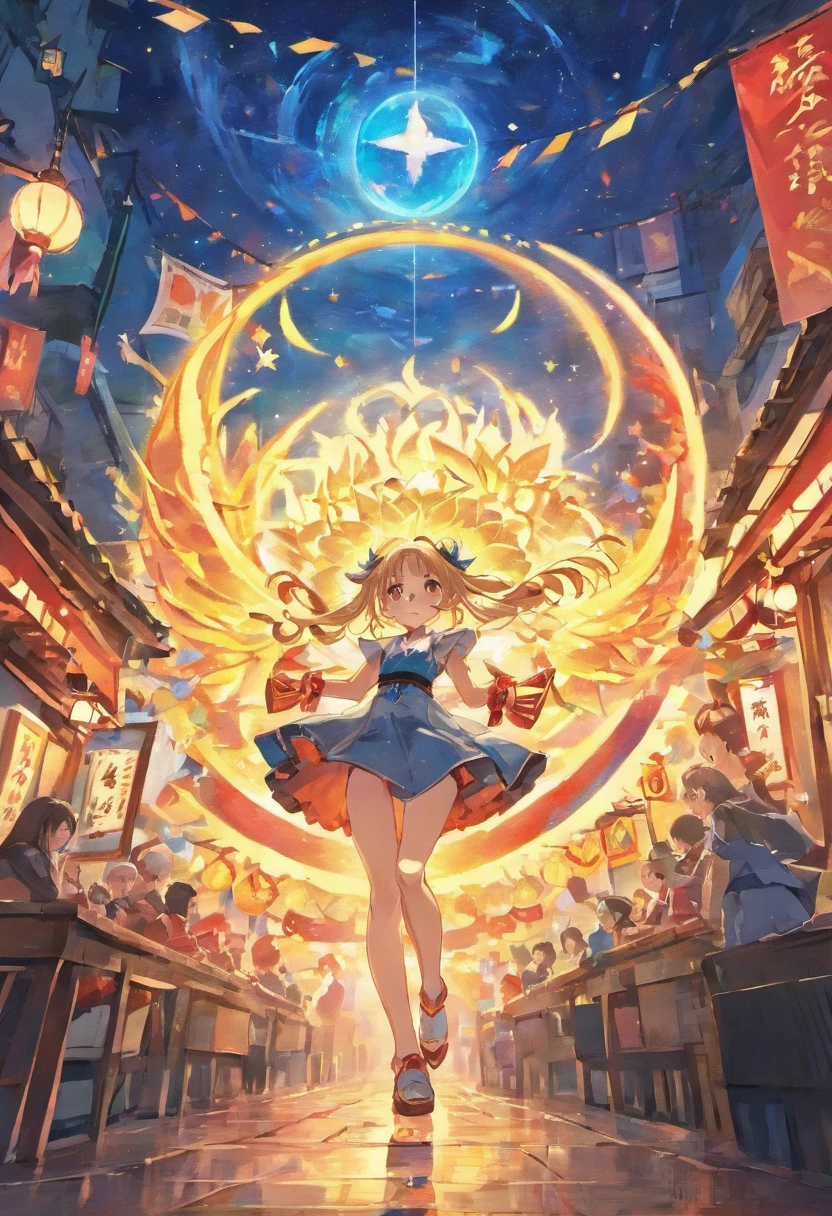 Mid-Autumn Festival、No Man，Moon、themoon、Star of the Sun、Mooncake stalls、Concert、band、fire works、UAVs、environment friendly、tradit、celebrating、enviroment、The villagers、Plaza、Bamboo lanterns、the night、celebrating、Artistically、device、decor、castoff、save、resource，high definition resolution