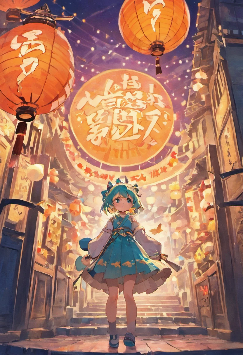 Mid-Autumn Festival、（（No Man）），Moon、themoon、Star of the Sun、Mooncake stalls、Concert、band、fire works、UAVs、environment friendly、tradit、celebrating、enviroment、The villagers、Plaza、Bamboo lanterns、the night、celebrating、Artistically、device、decor、castoff、save、resource，high definition resolution