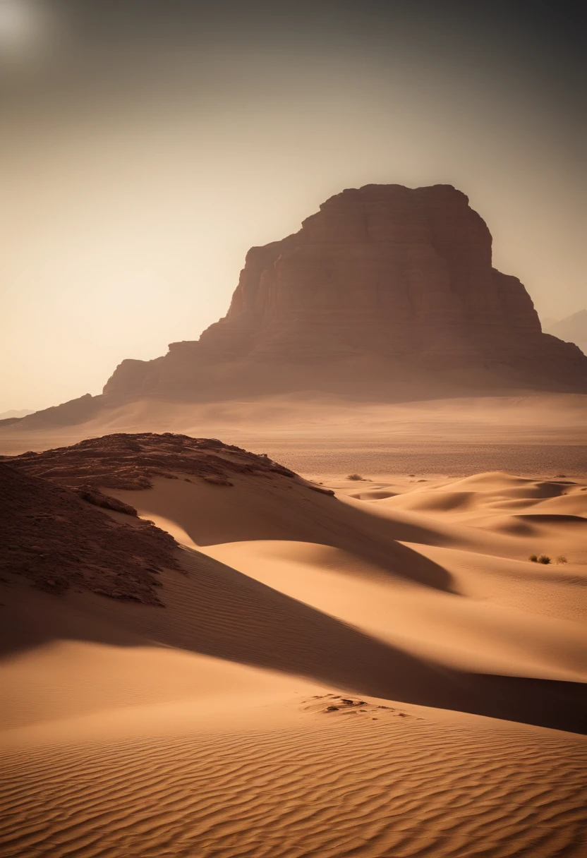 The art of horror drama, Alien universe, Stellar Gothic horror,Barren desert,Arabic style