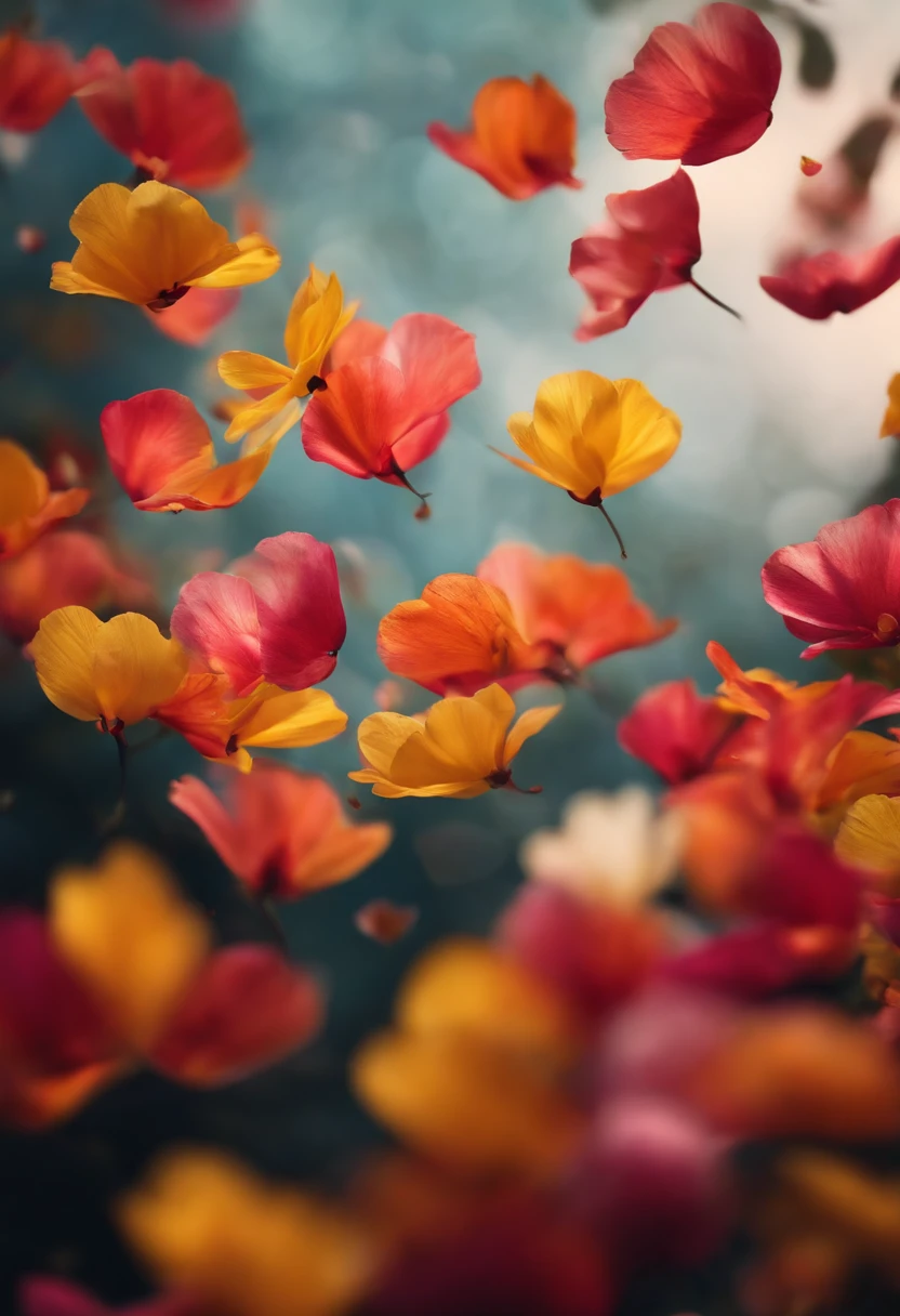 falling flower petals