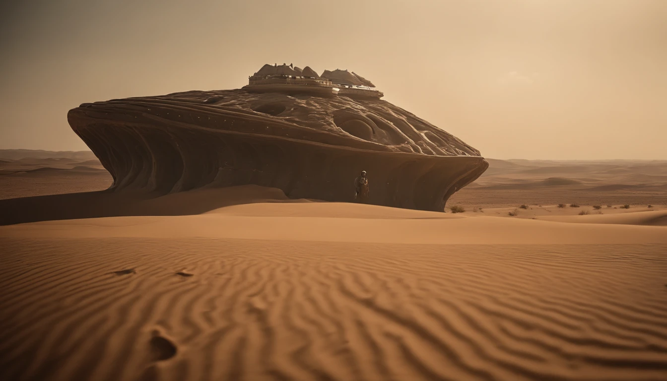 The art of horror drama, Alien universe, Stellar Gothic horror,Barren desert,Arabic style