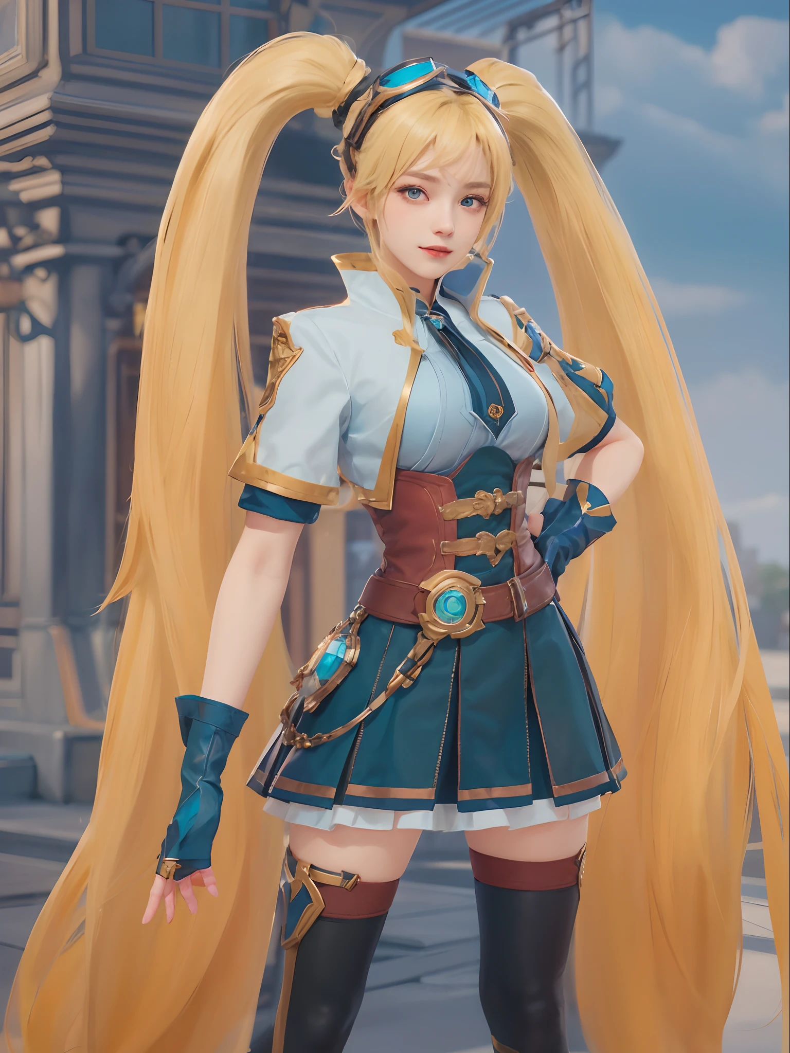 a close up of a woman with long blonde hair wearing a dress, portrait knights of zodiac girl, lovely brigitte from overwatch, brigitte from overwatch, knights of zodiac girl, pink twintail hair and cyan eyes, render of a cute girl, keqing from genshin impact, blond hair with pigtails, senna from league of legends