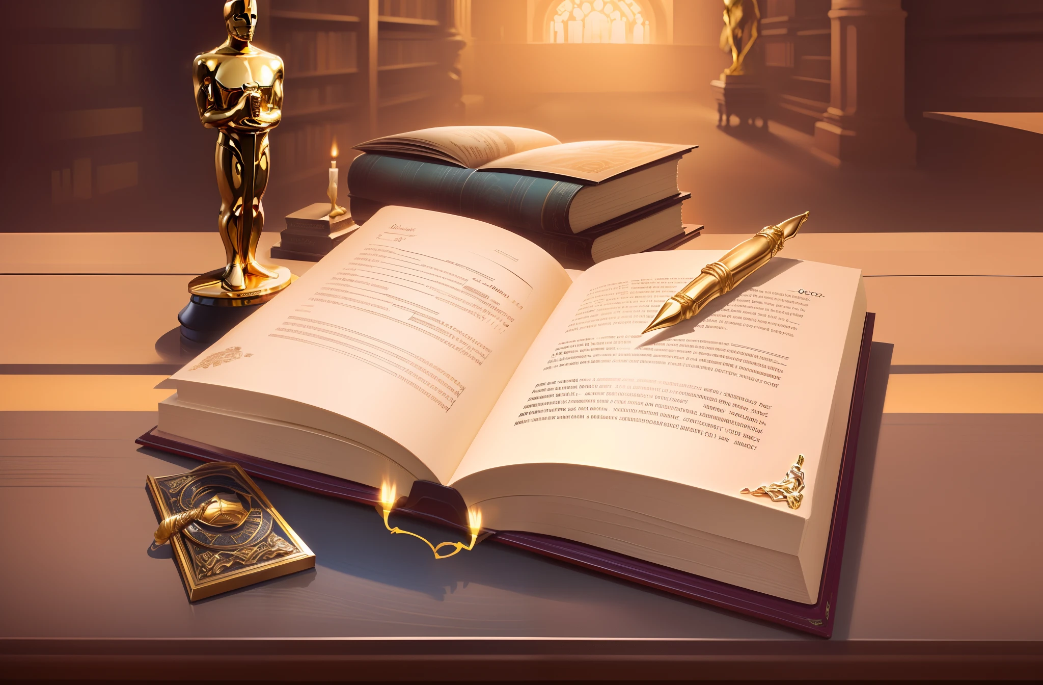 An Oscar trophy