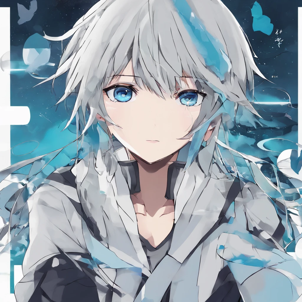 anime com cabelo preto e olhos azuis sentado, anime moe artstyle, menino, 2 d estilo anime, jovem homem de anime, personagem estilo anime, em estilo anime, anime estilizado, sombreamento estilo anime plano, estilo anime masculino, retrato estilo anime, cara de anime alto com olhos azuis, estilo anime plano, em estilo anime, arte anime de alta qualidade, Olhando para o ceu de costa
