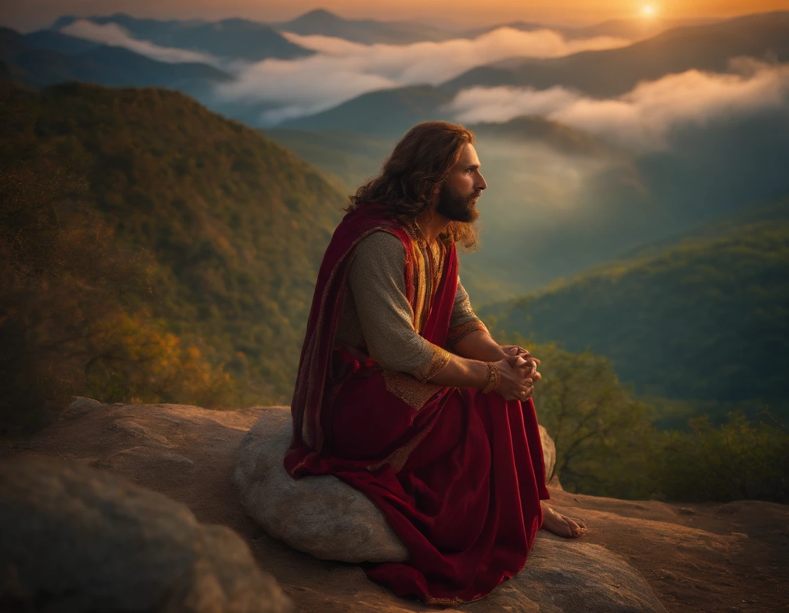 jesus vindo como rei de longe