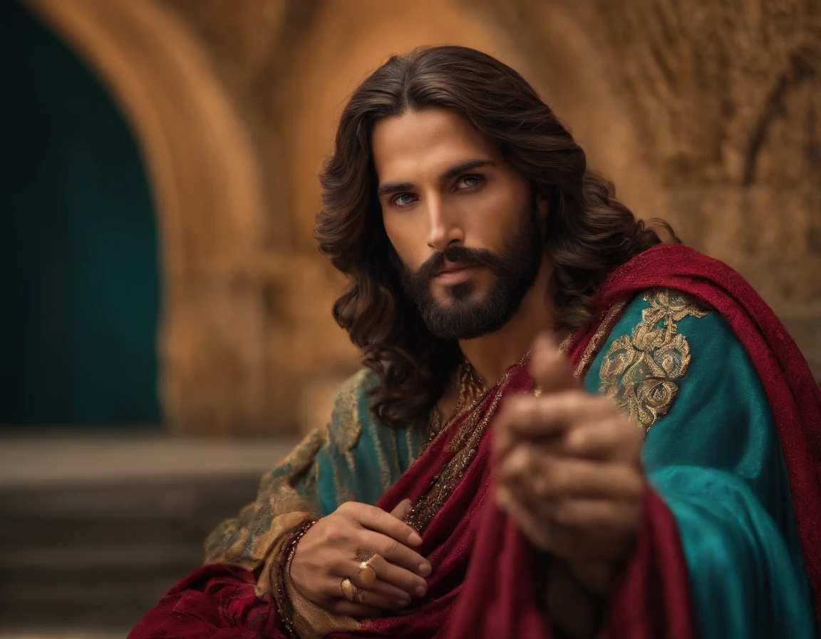 jesus vindo como rei de longe
