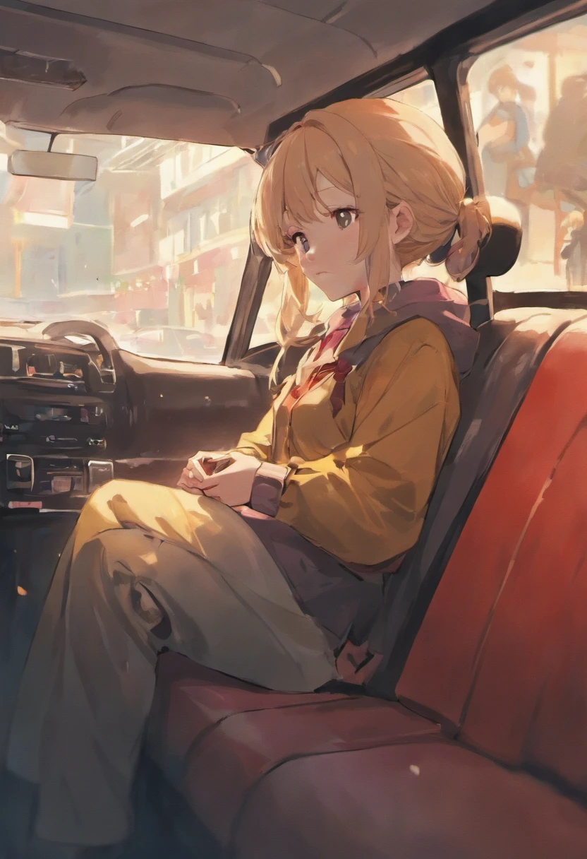 The old man gets in the car，Children give up their seats