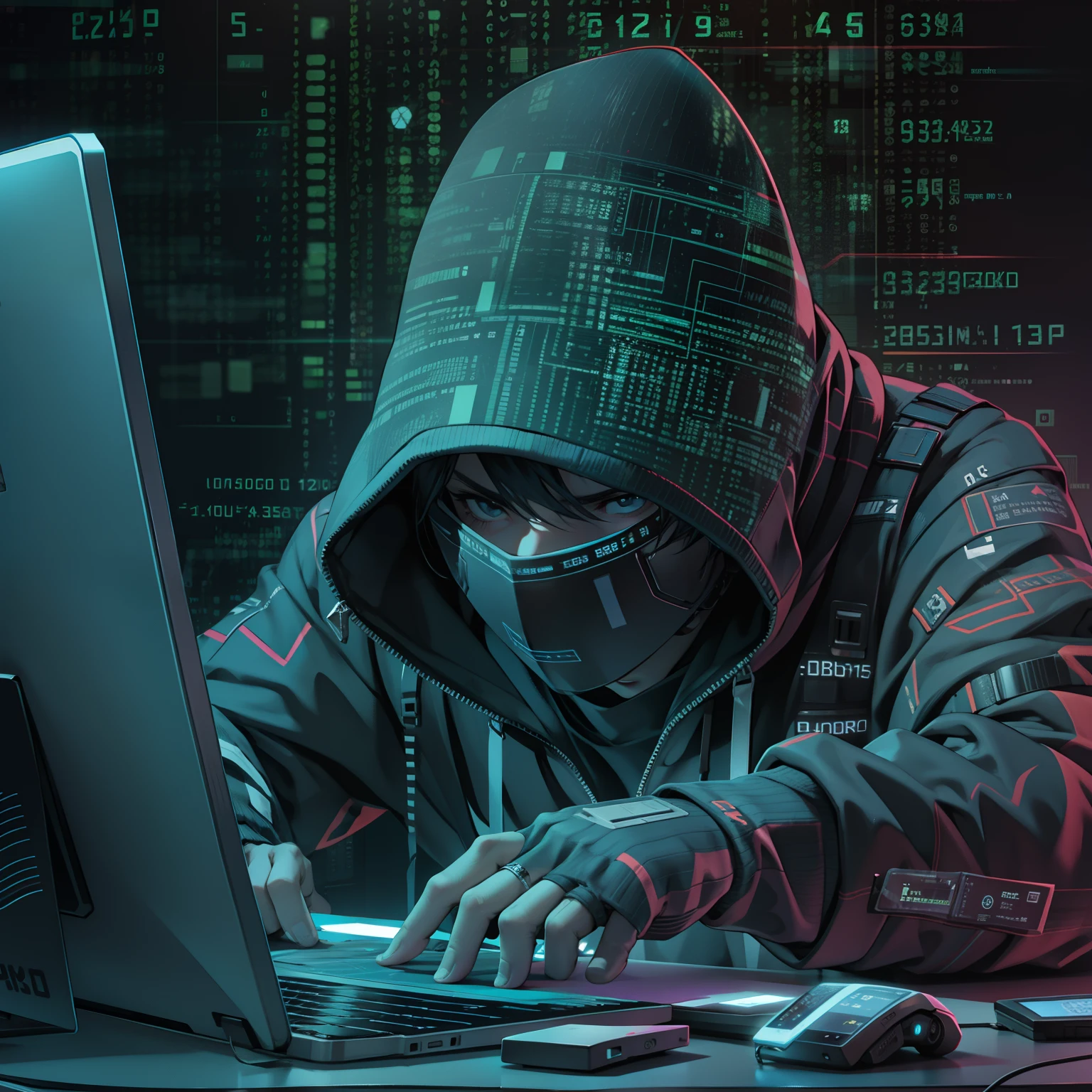Imagen de un hacker robando datos de usuario