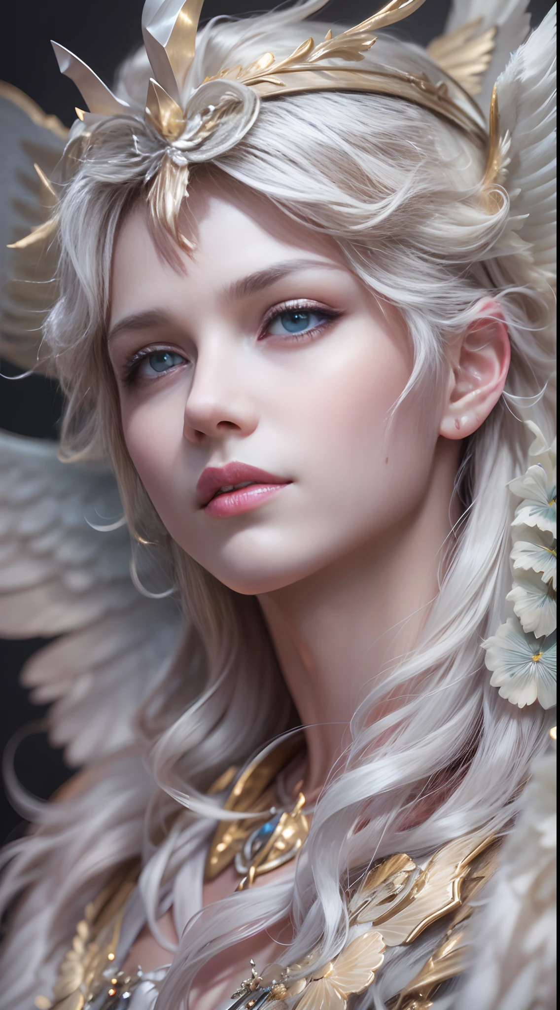 (best quality,highres,masterpiece:1.2),ultra-detailed,realistic,portrait,a girl with beautiful angel and devil wings,ethereal,soft lighting,dreamy atmosphere,soft pastel colors,peaceful garden,sheer dress,flowing hair,expressive eyes and lips,floating feathers,detailed feathers,exquisite wings,angel halo,devil horns,serene expression,gentle smile,mystical ambiance,harmony between darkness and light,contrast between good and evil,supernatural,delicate features,surreal background,subtle glow,delicate brushwork,heavenly creature,otherworldly presence,captivating beauty,graceful pose,symbolic transformation,magical aura,sublime composition,celestial being