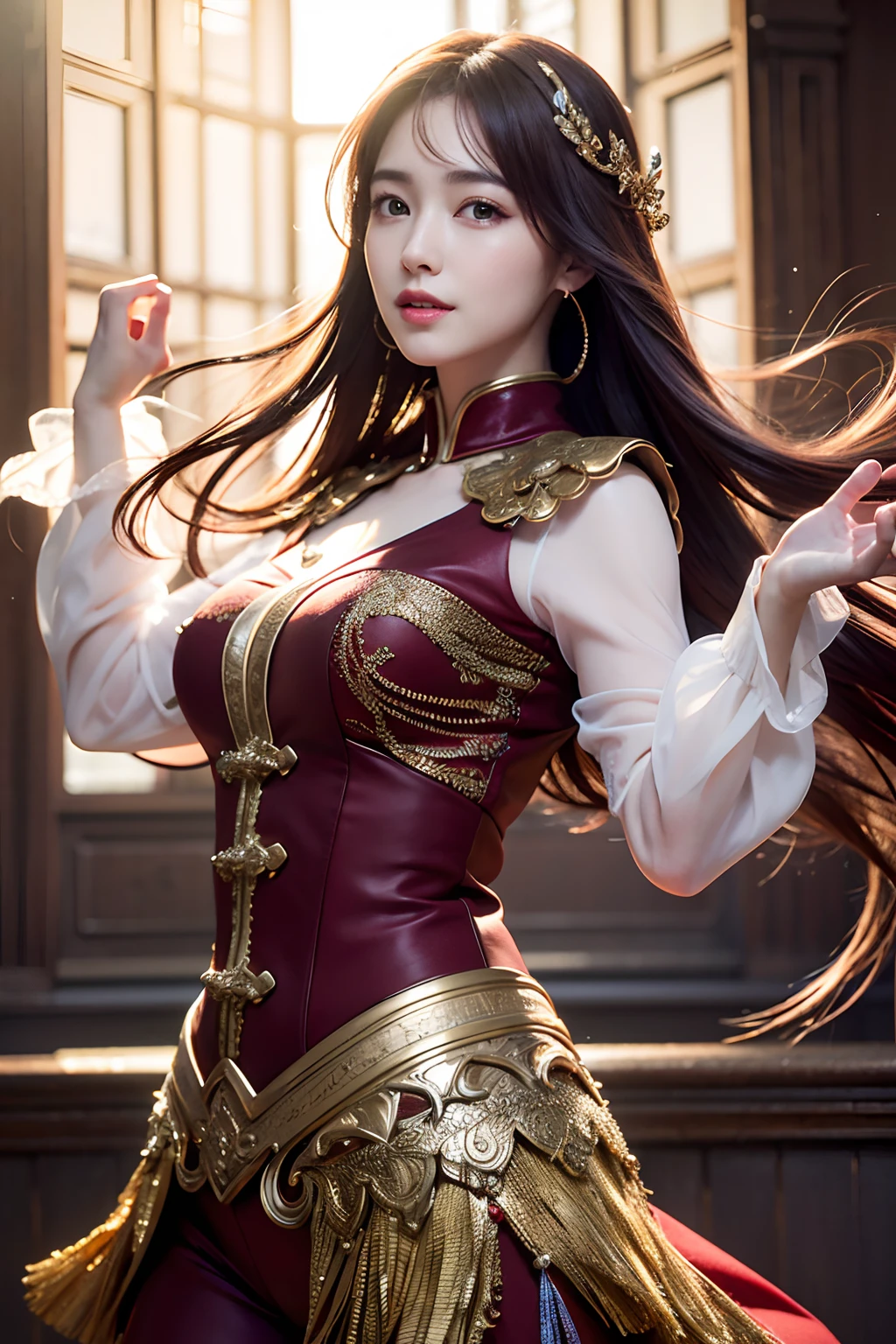 (((masterpiece+best quality+high resolution+ultra-detailed))), (((boa hancock cosplay,one piece))), long silky black hair, high nose, sharp eyes, noble and inviolable temperament, (([female]: 1.2 + [beauty]: 1.2 + black long hair: 1.2)), dark and deep background, bright eyes, dynamic angle and posture.