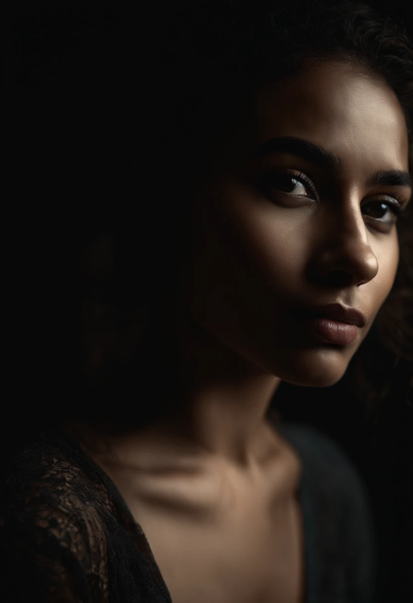 (Close-up, An editorial photo of a 21-year-old woman), (Highly detailed face:1.4) (Smile:0.7) (background inside dark, Moody, Private study:1.3) angle of view, by Lee Jeffries, Nikon D850, film stock photograph ,4 Kodak Portra 400 ,Camera f1.6 shots ,Rich colors ,Ultra photo realsisim ,Lifelike texture, Dramatic lighting , cine still 800,