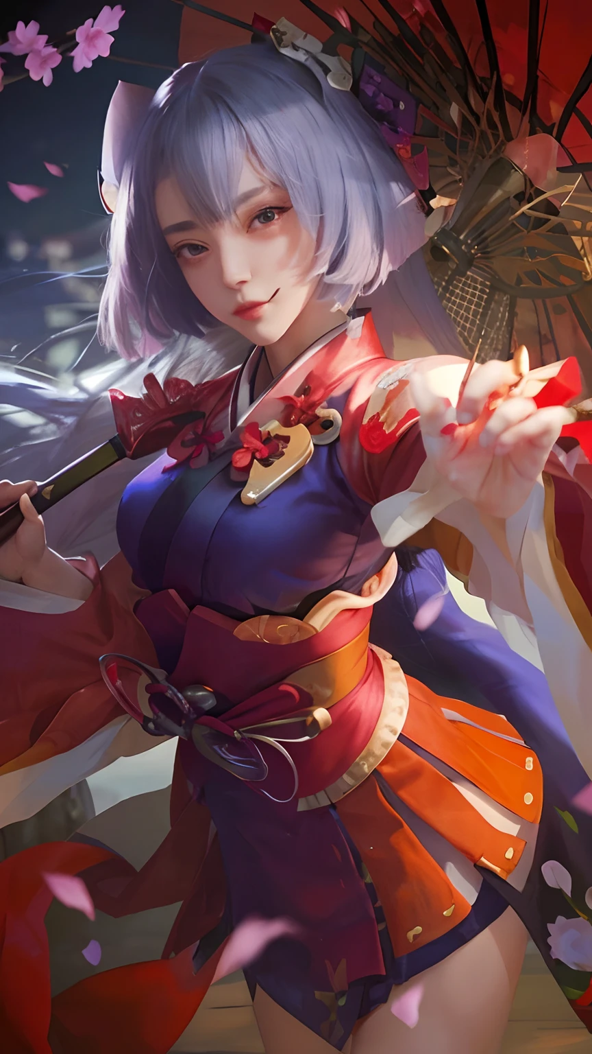 a close up of a woman in a dress holding a umbrella, onmyoji portrait, onmyoji detailed.