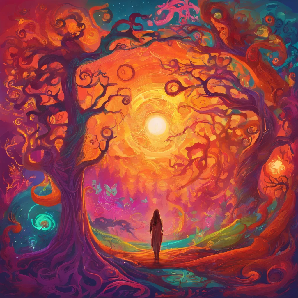 "(best quality, highres, ultra-detailed), The goddess casting mystical glowing spells in a haunted forest, orange and purple hues, portraits, vivid colors, extreme detail description, sharp focus, physically-based rendering, studio lighting, horror, witch, magical, eerie atmosphere, swirling fog, ethereal glow, ancient trees, twisted branches, moonlit sky, mysterious shadows, spellbinding, enchanting, hauntingly beautiful"