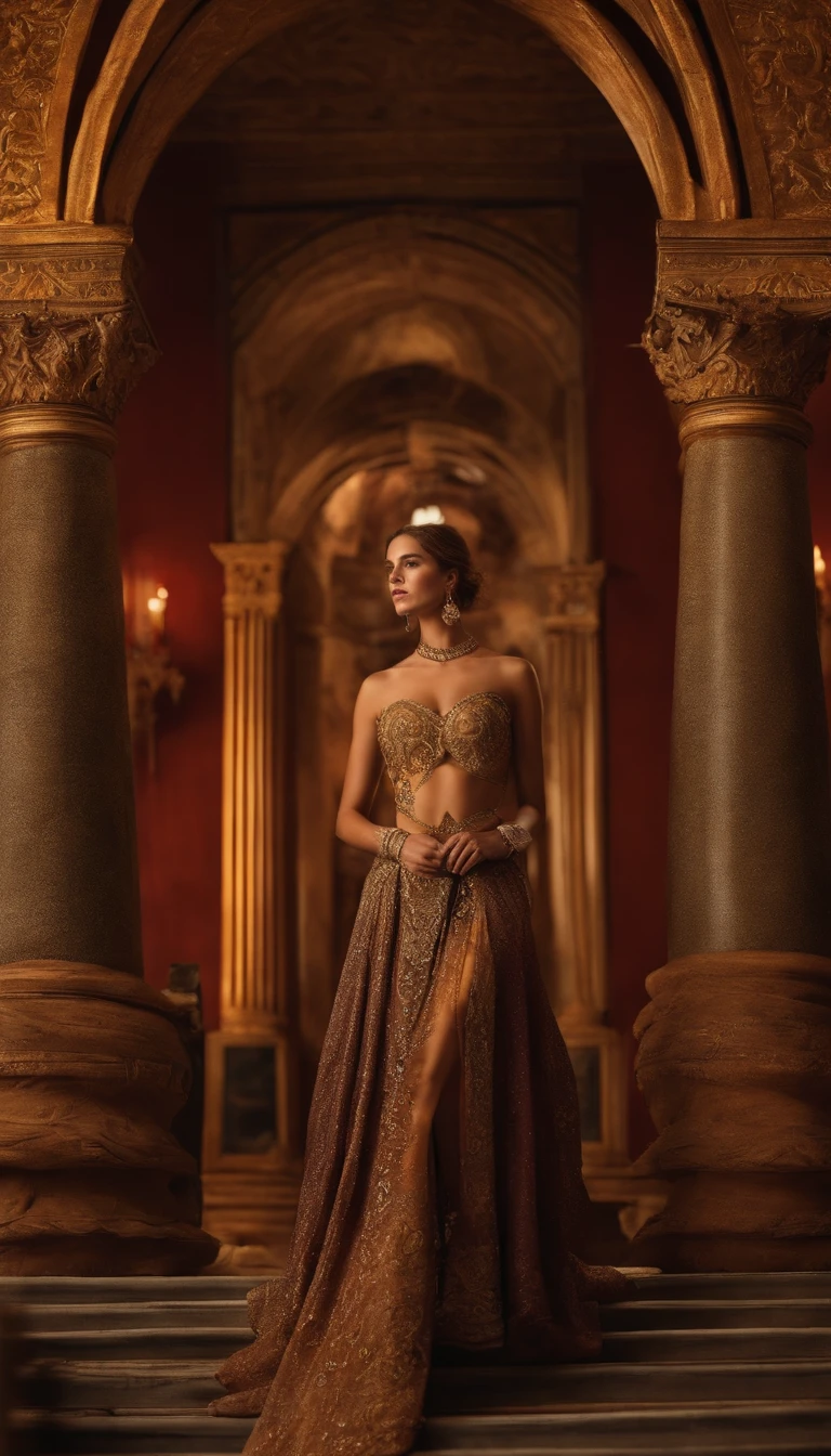 O filosofo grego de corpo inteiro, com roupas compridas, tipo um romano, Ultra foto realsisim