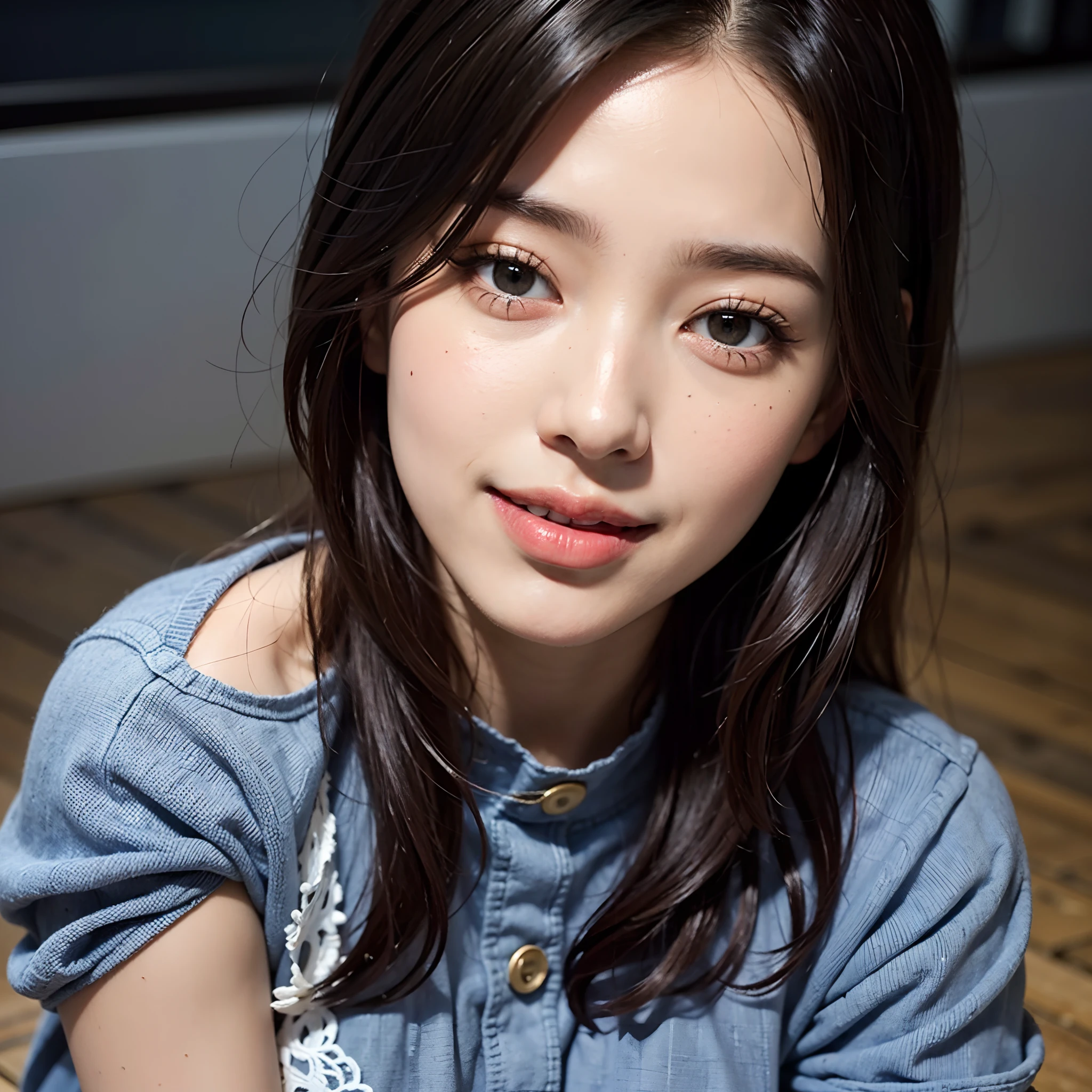 (8K, Best Quality, masutepiece:1.2), (Realistic, Photorealsitic:1.37), Ultra-detailed,((( 1 girl))),Solo,Beautiful detailed sky,Detailed Cafe,Night,Sitting,Dating,(nose blush),(Smile:1.15),(Closed mouth) Small breasts,Beautiful detailed eyes,(Shirt:1.1), Night, Wet, Rain,White lace, (Short hair:1.2),Floating Hair NovaFrogStyle, ((Full body)),to stand, Sexy, Cute